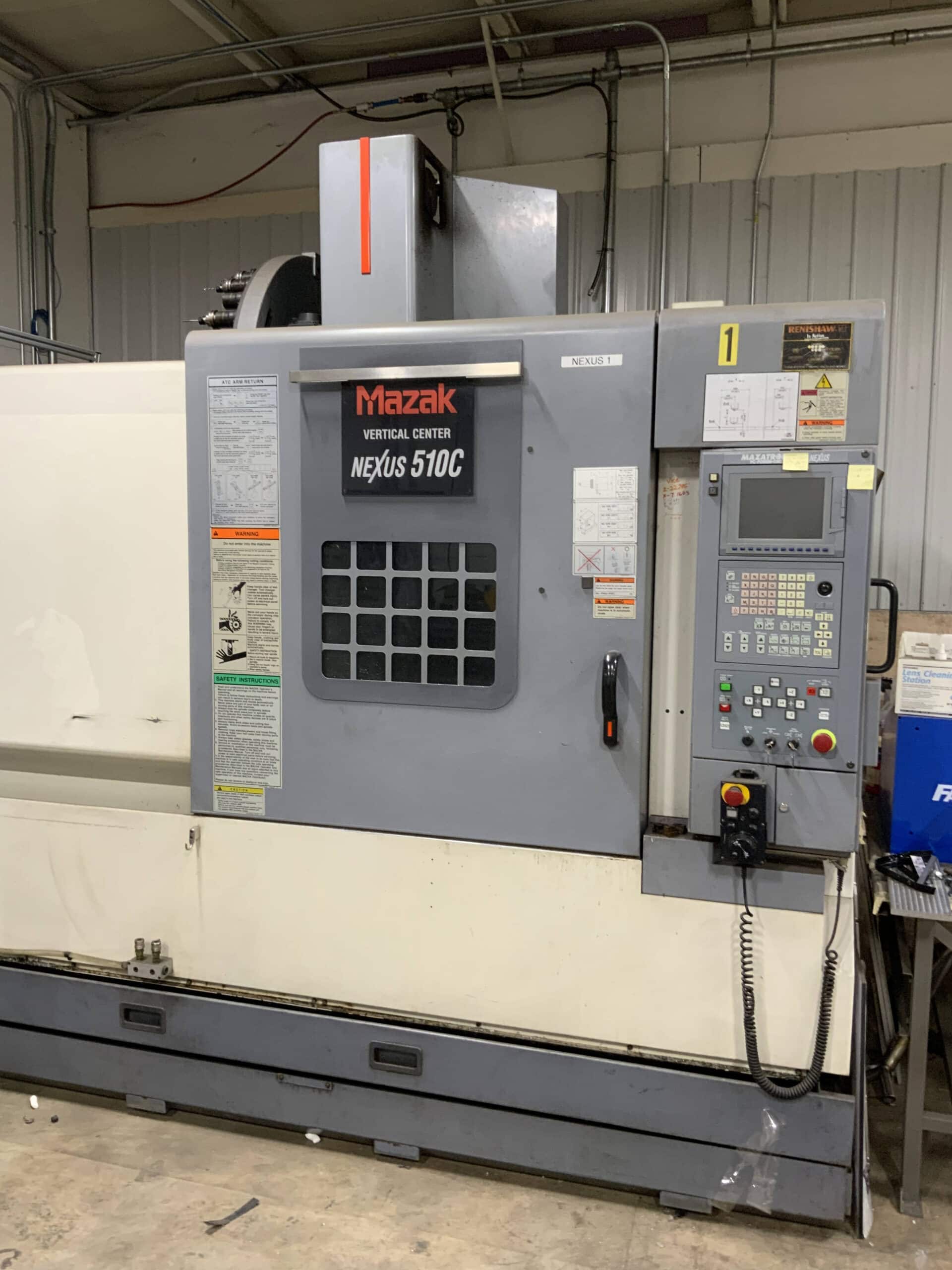 Mazak Nexus VCN-510C VMC, 2002 - 12,000RPM, Thru Spindle Coolant, Rigid Tapping, Tool Touch Probe - Image 3