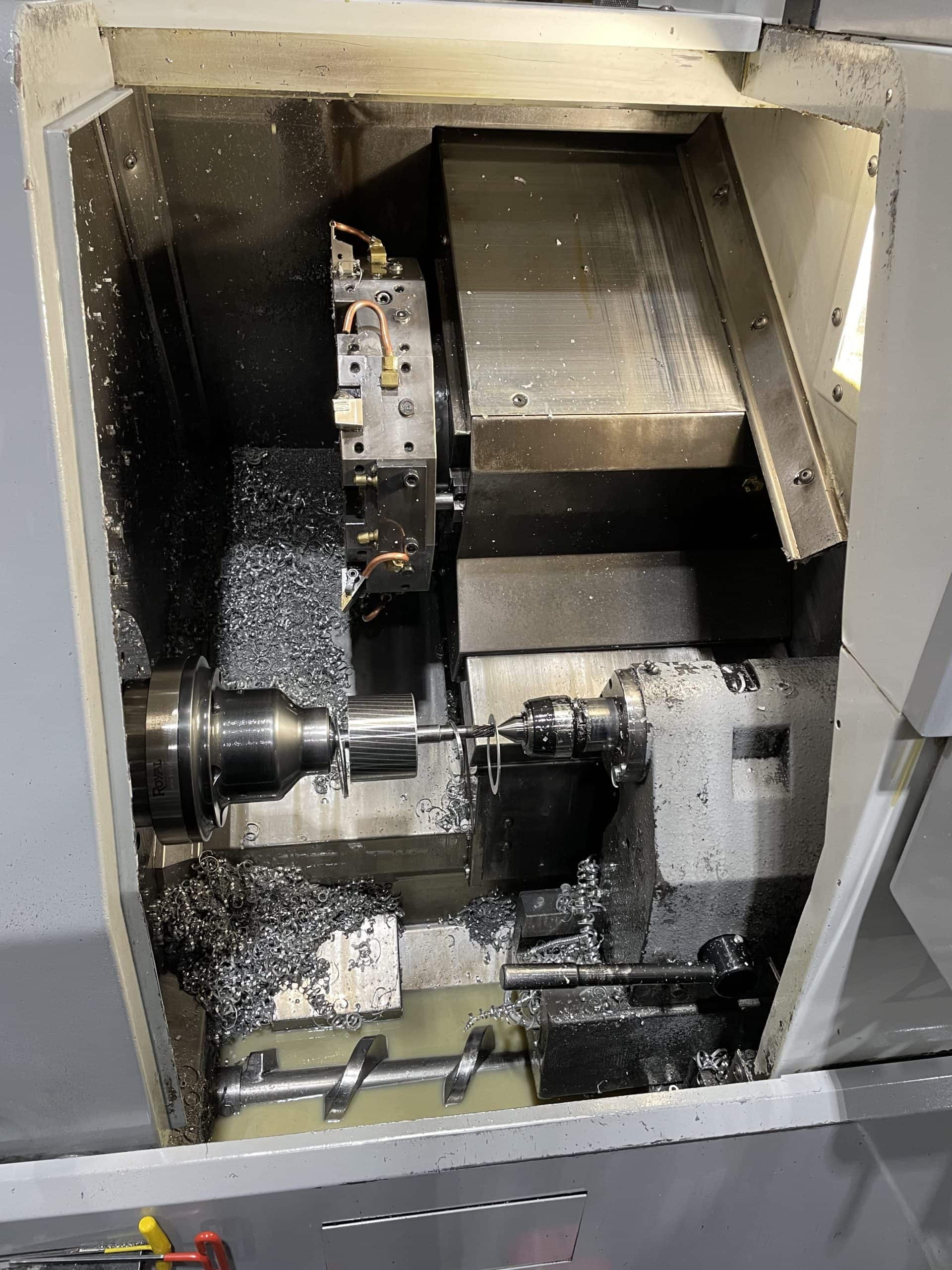 Haas SL-10 CNC Lathe, 2005 - Tailstock, 5C Collet, Auger - Image 2