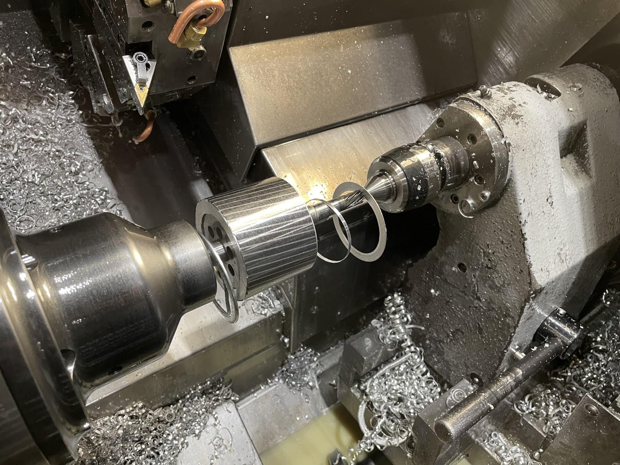 Haas SL-10 CNC Lathe, 2005 - Tailstock, 5C Collet, Auger - Image 4