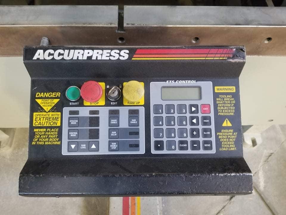 60 Ton x 6’ Accurpress 7606 Press Brake, 2001- Backgauge, Very Clean - Image 2
