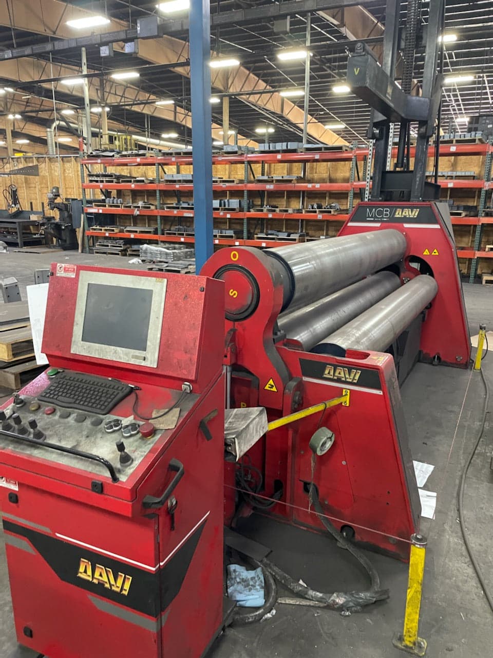 1" x 10' Davi #MCB F-30 Hydraulic 4 Plate Roll, 2016 - Image 2