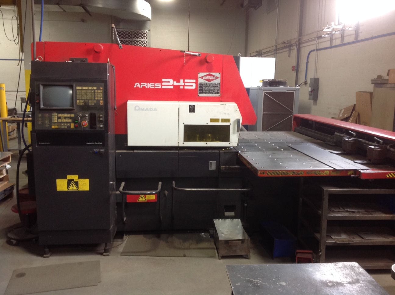 20 Ton Amada Aries 245 CNC Turret Punch, 1996 - Thin Turret, Tooling Included