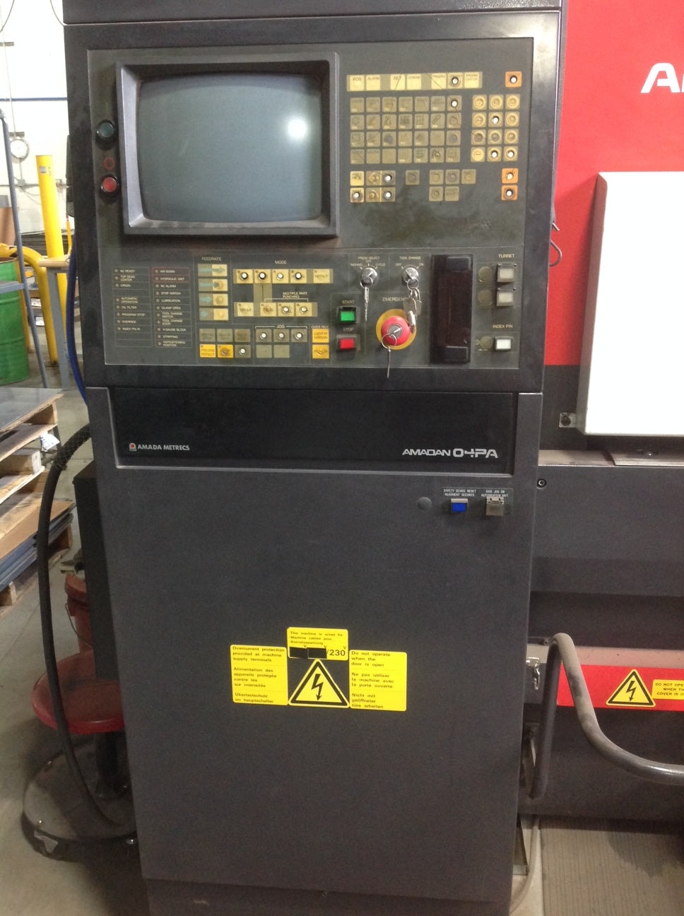 20 Ton Amada Aries 245 CNC Turret Punch, 1996 - Thin Turret, Tooling Included - Image 2