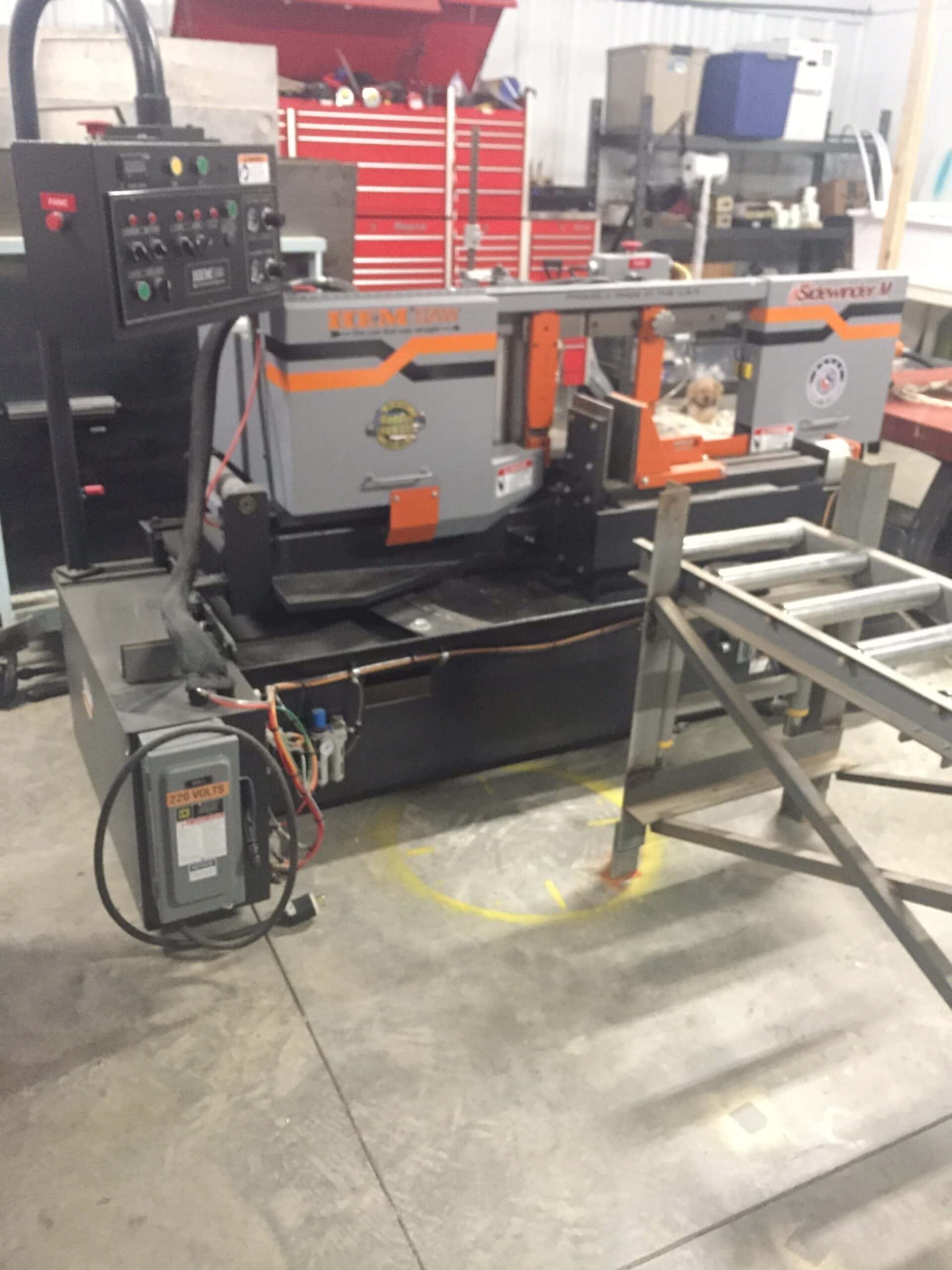 16″ x 12.75" HEM Sidewinder M Horizontal Miter Band Saw, 2017- Single Phase, Barely Used - Image 2