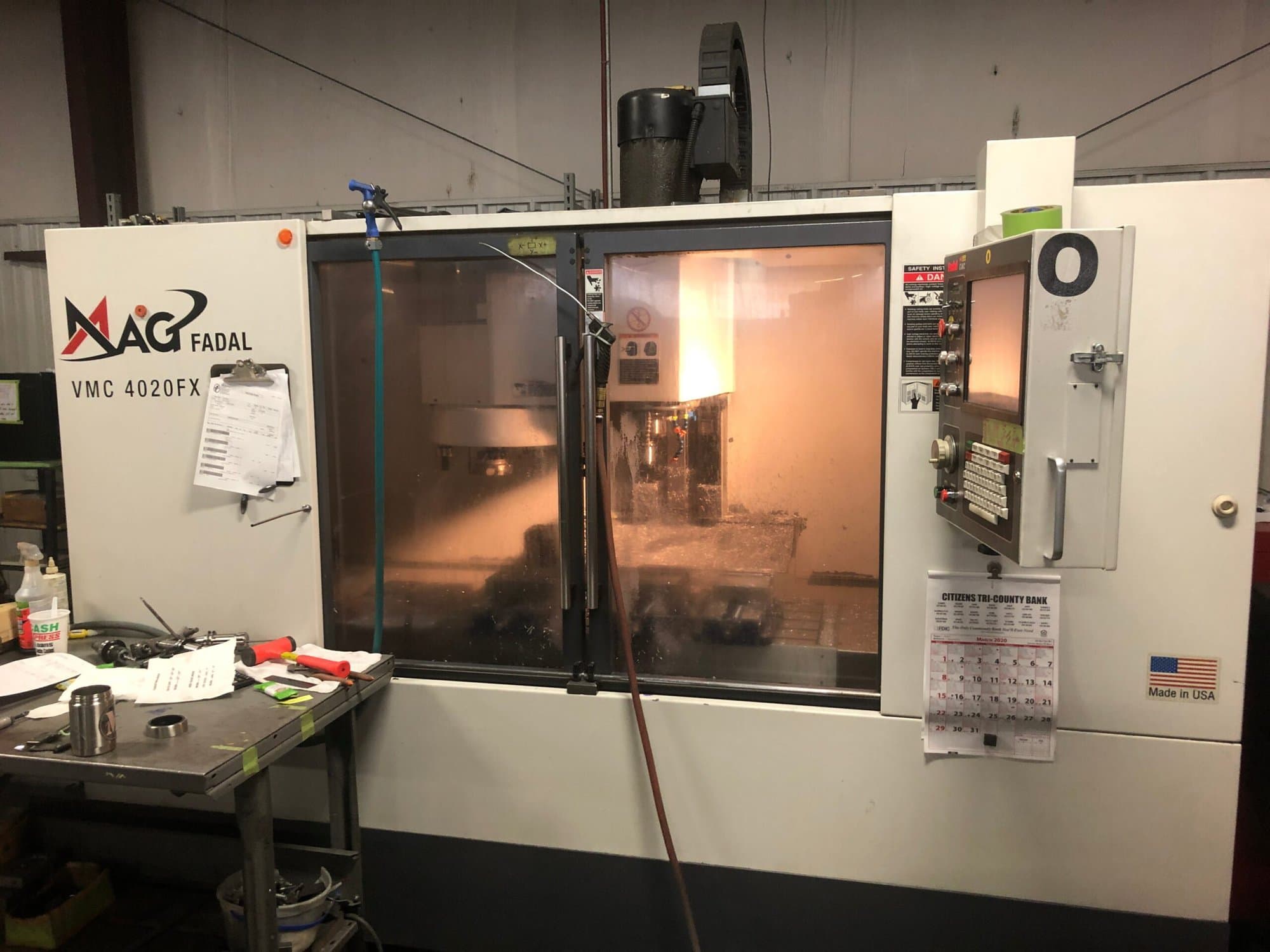 Fadal VMC 4020FXMP HT, 2008 - Under Power, Video, High Torque, 10K RPM - Image 2