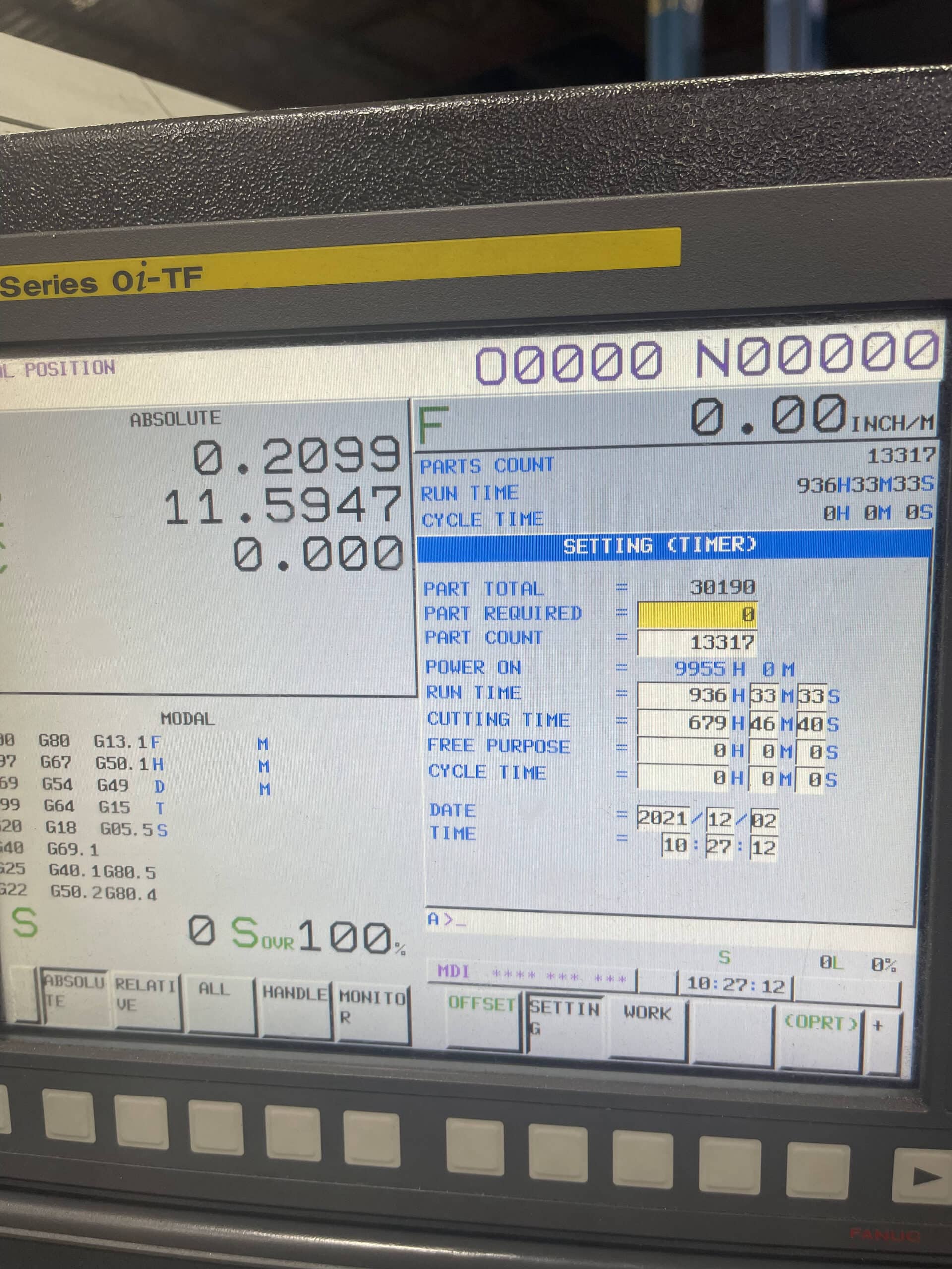 Samsung SL-2500M CNC Lathe, 2017 - Low Hours, Live Tooling, & Chip Conveyor - Image 6