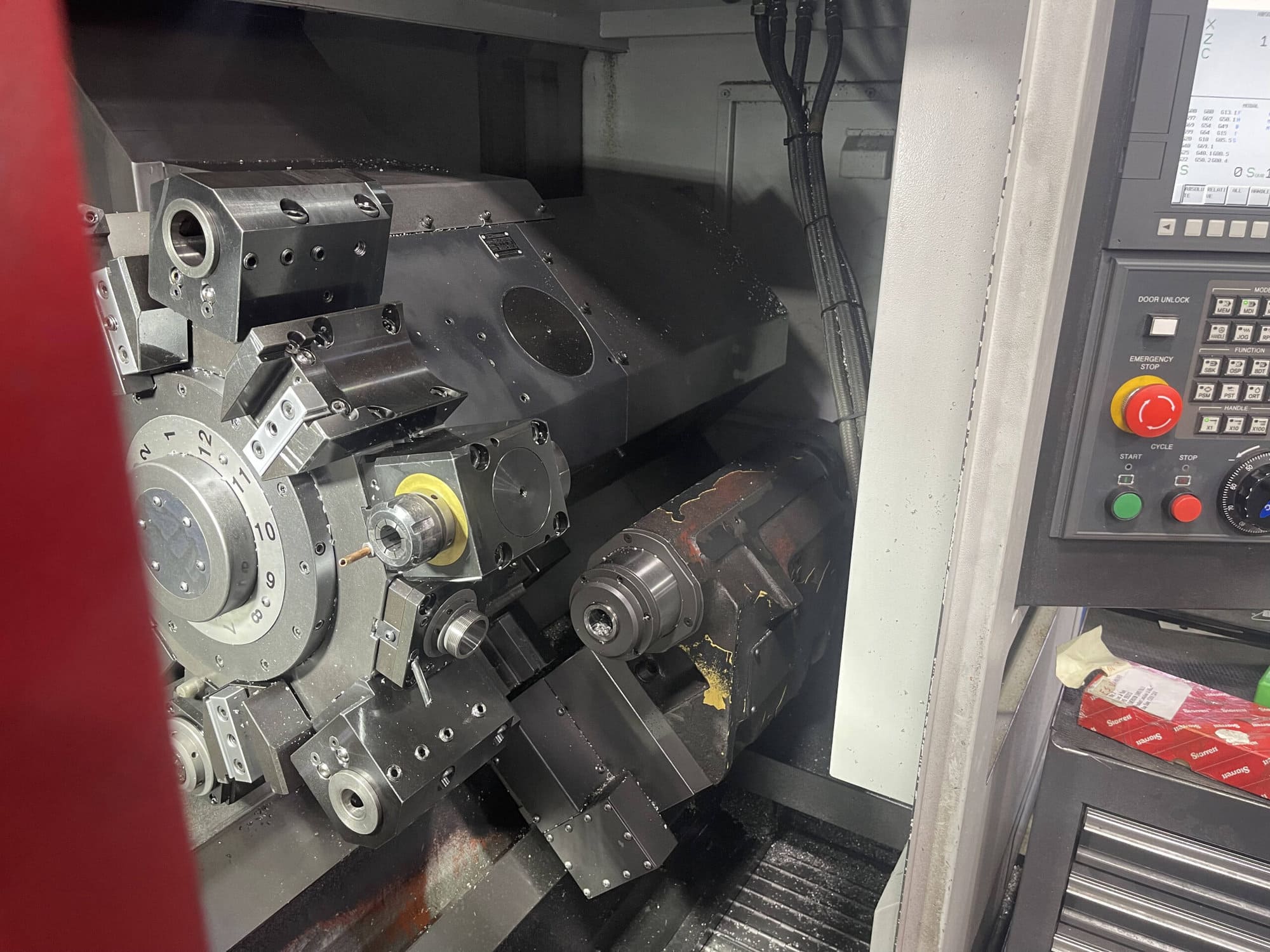 Samsung SL-2500M CNC Lathe, 2017 - Low Hours, Live Tooling, & Chip Conveyor - Image 2