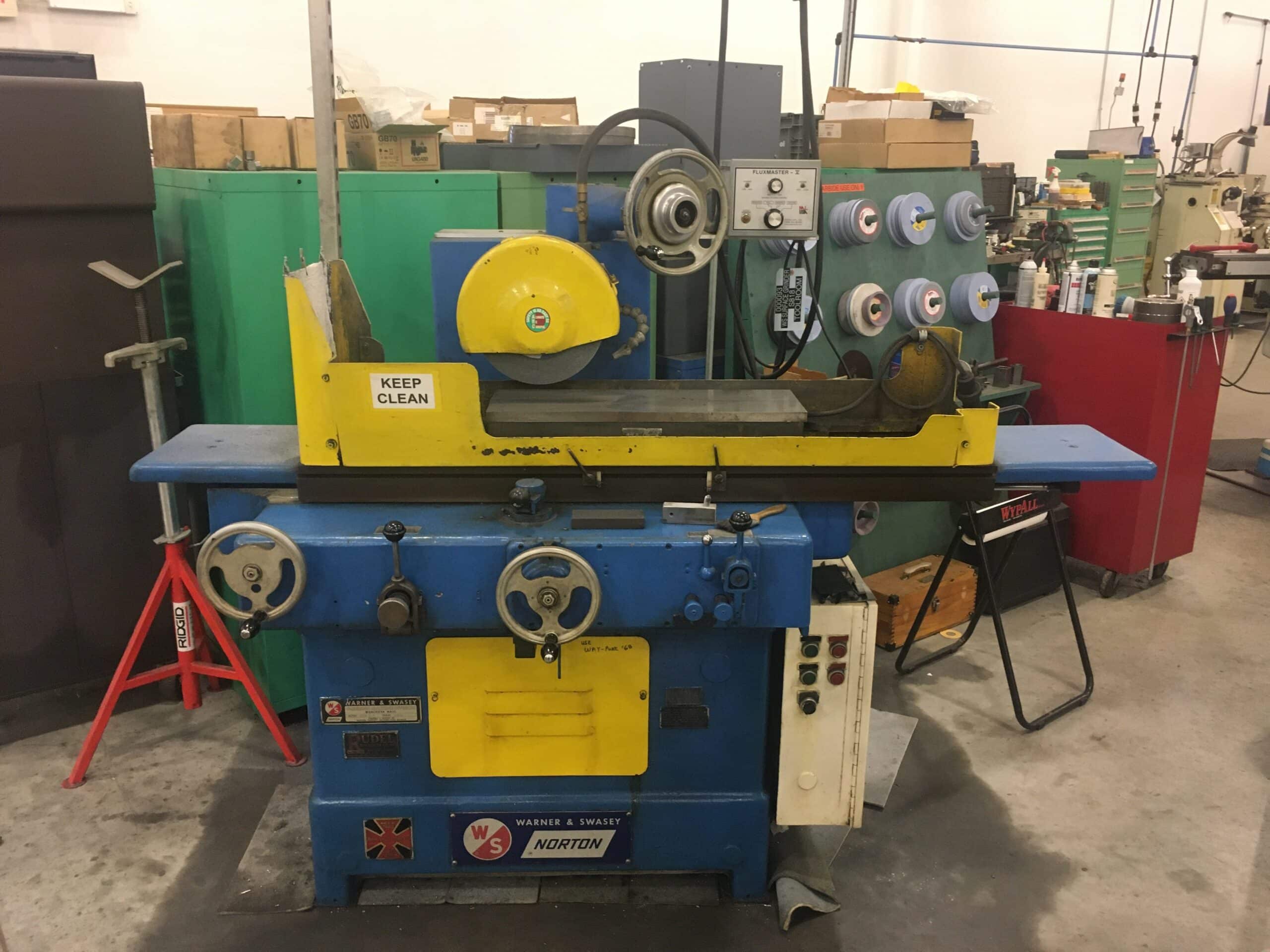 Warner and Swasey Norton 8" x 24" S-3 Surface Grinder - Fluxmaster V Magnet Controller