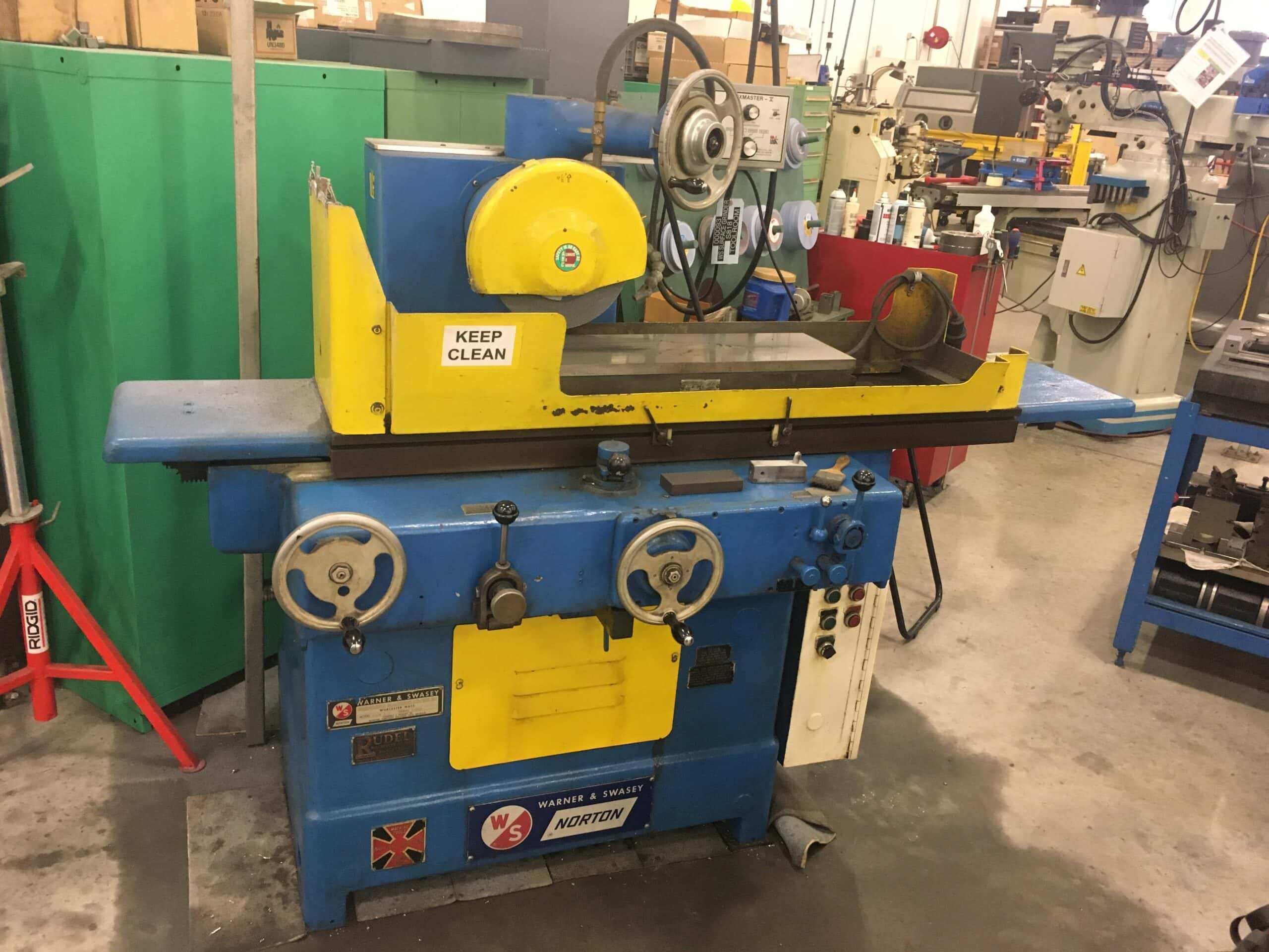 Warner and Swasey Norton 8" x 24" S-3 Surface Grinder - Fluxmaster V Magnet Controller - Image 2