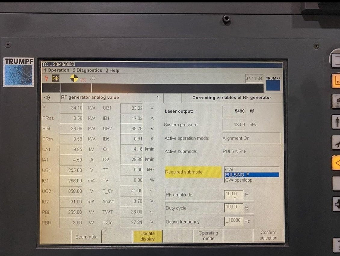 5000 Watt Trumpf TruLaser 5030 CO2 Laser, 2005 - Service Reports Available - Image 5