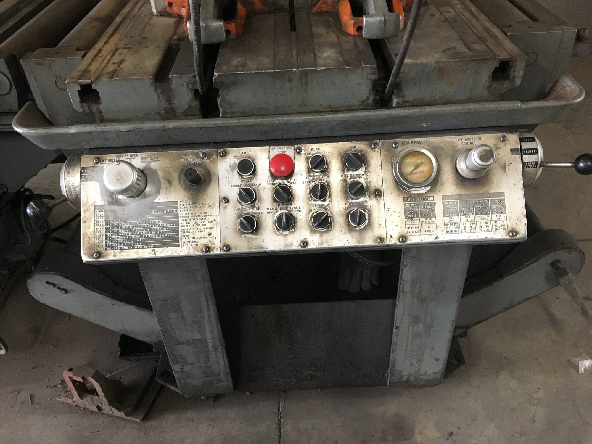 18" X 20" Marvel 81A 10PC Fully Auto/Programmable Vertical Bandsaw - Image 3