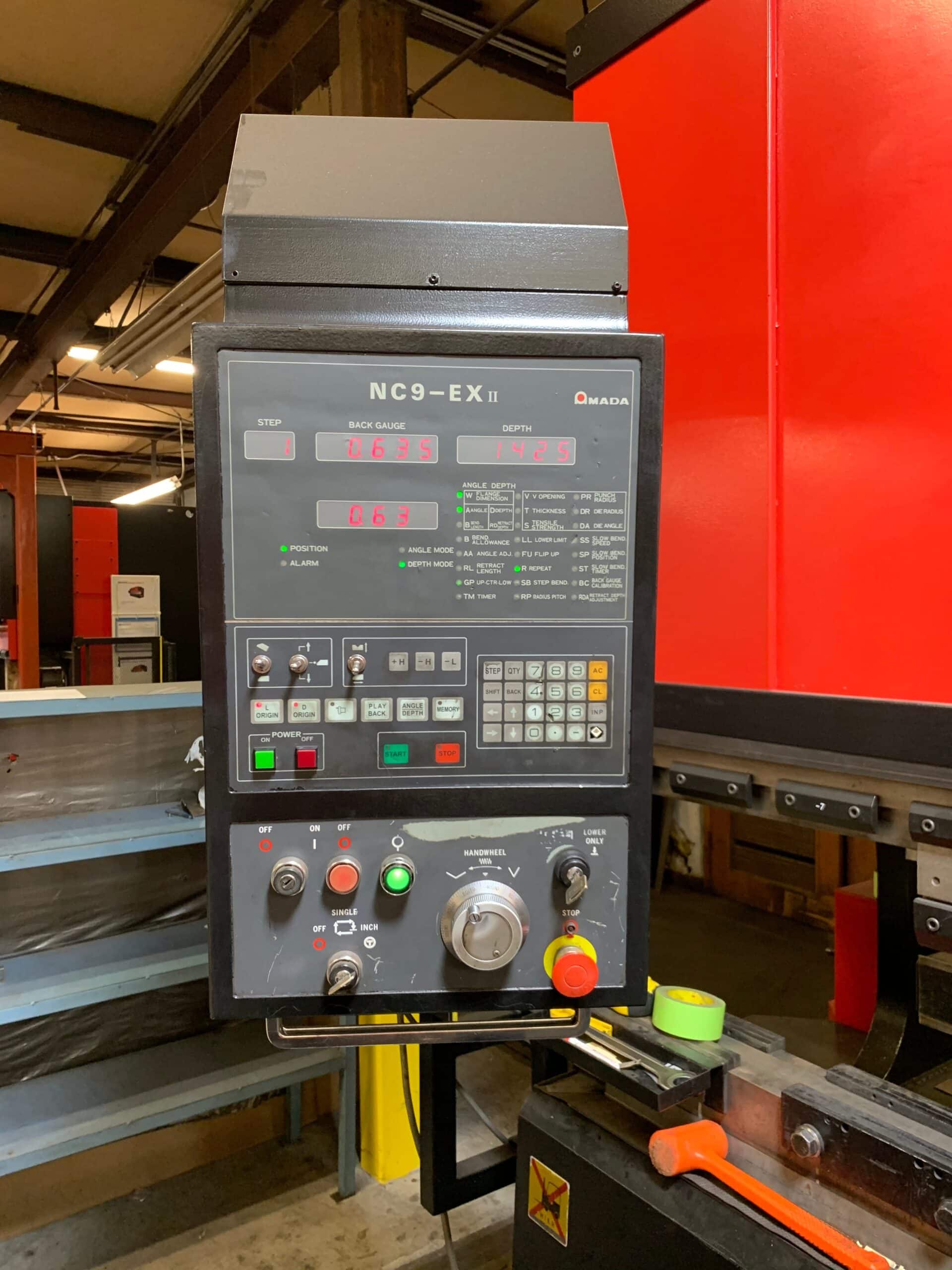 165 Ton x 13' Amada FBD-1504 CNC Press Brake,1993- NC9-EXII Control, Very Clean Up-Acting Unit - Image 3