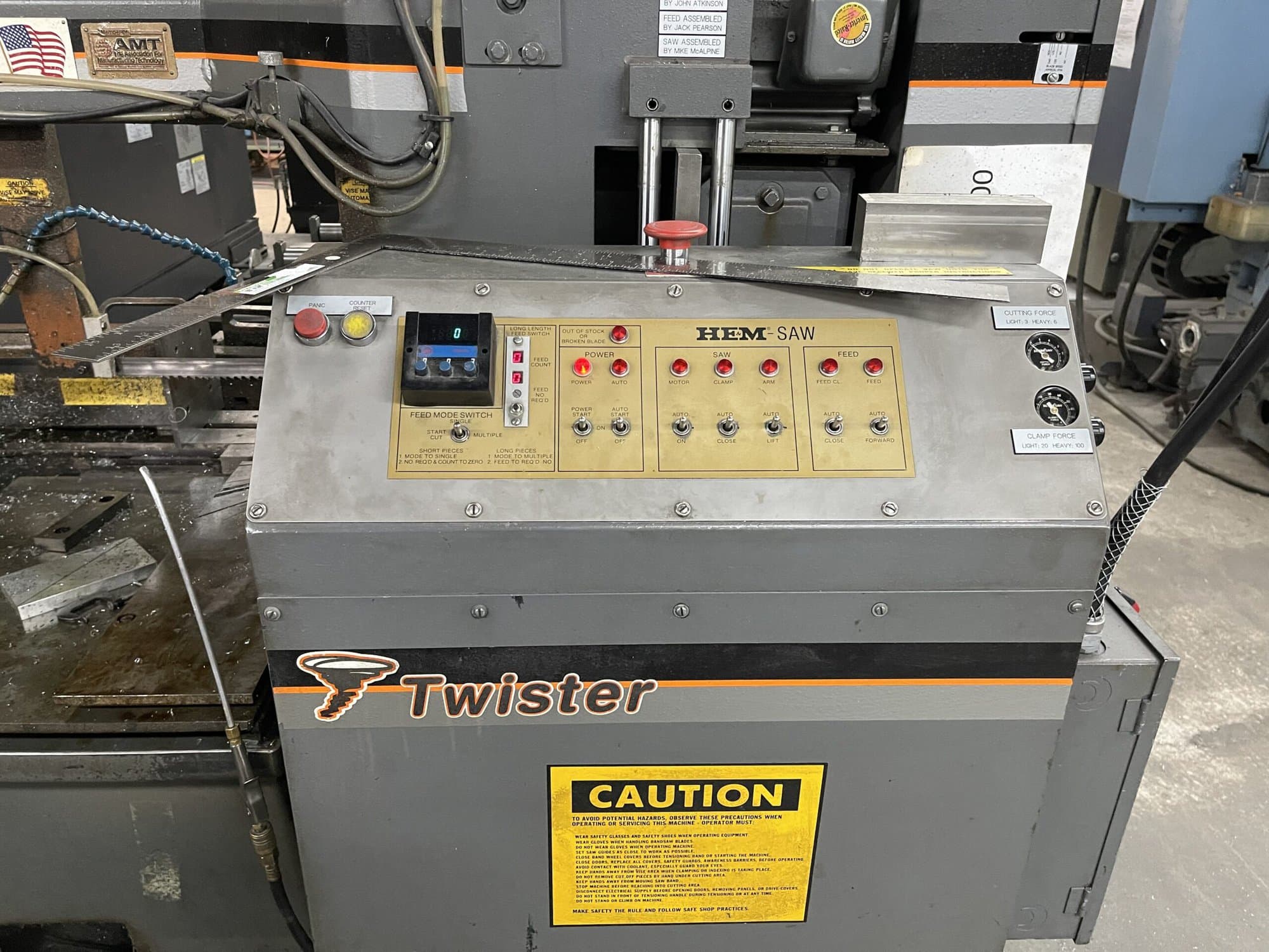 14" X 20" Hem Twister Auto Horizontal Mitering Band Saw - Auto Infeed Table - Image 2