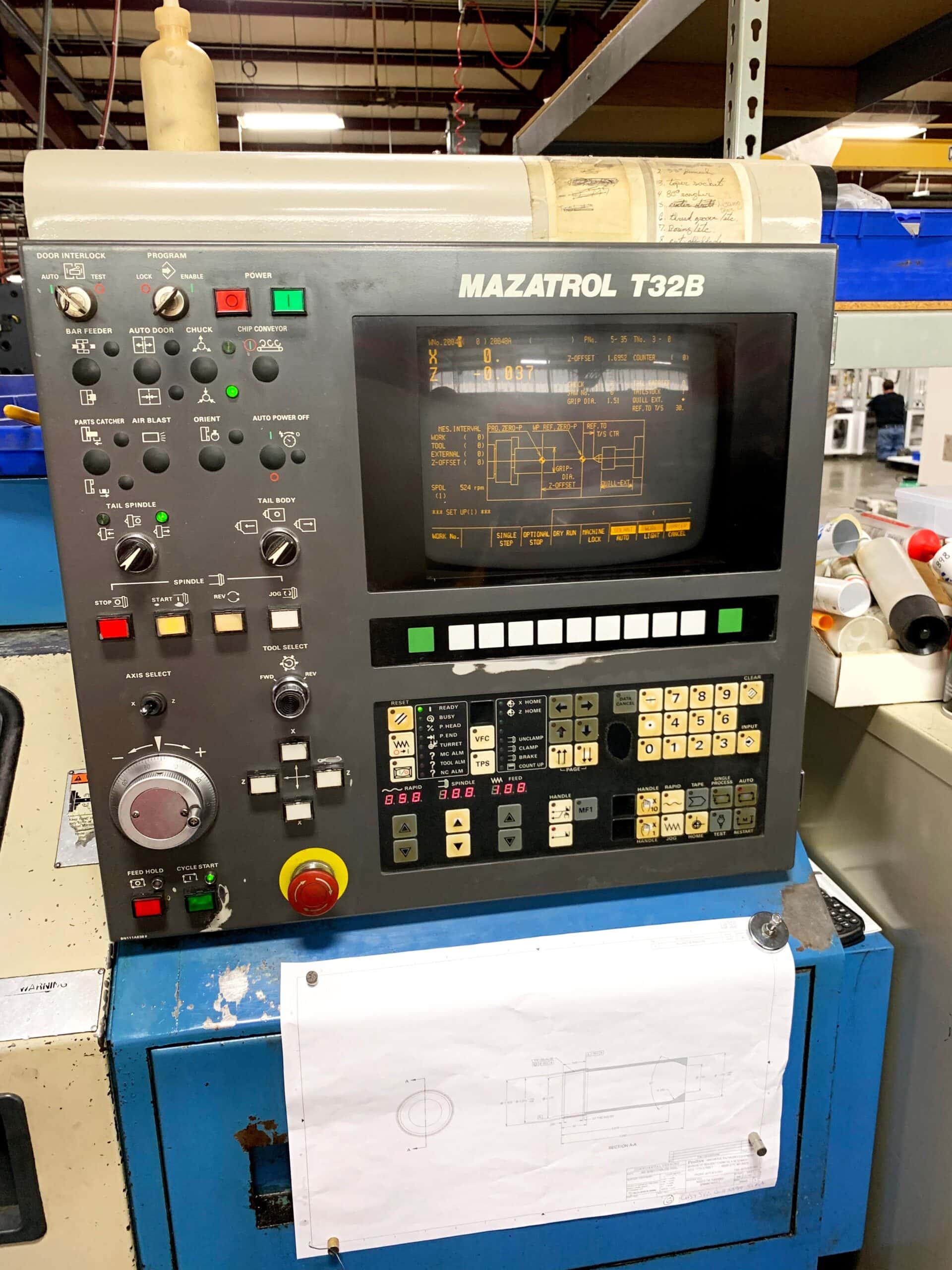 Mazak Quick Turn 15N, 1993 - Video, Tailstock - Image 6