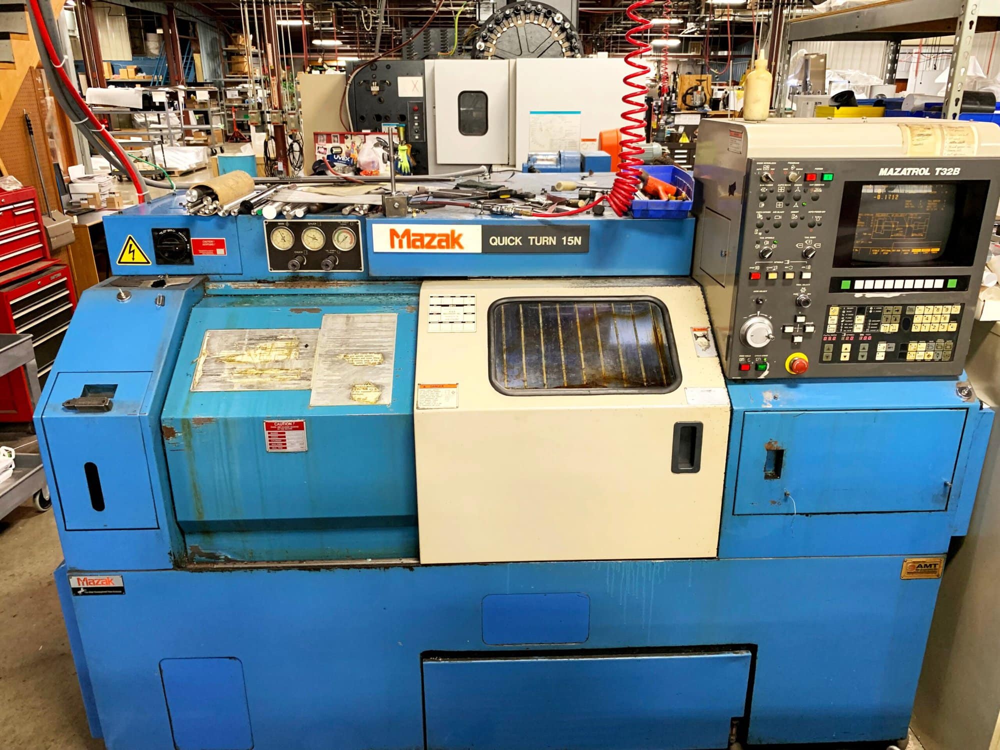 Mazak Quick Turn 15N, 1993 - Video, Tailstock