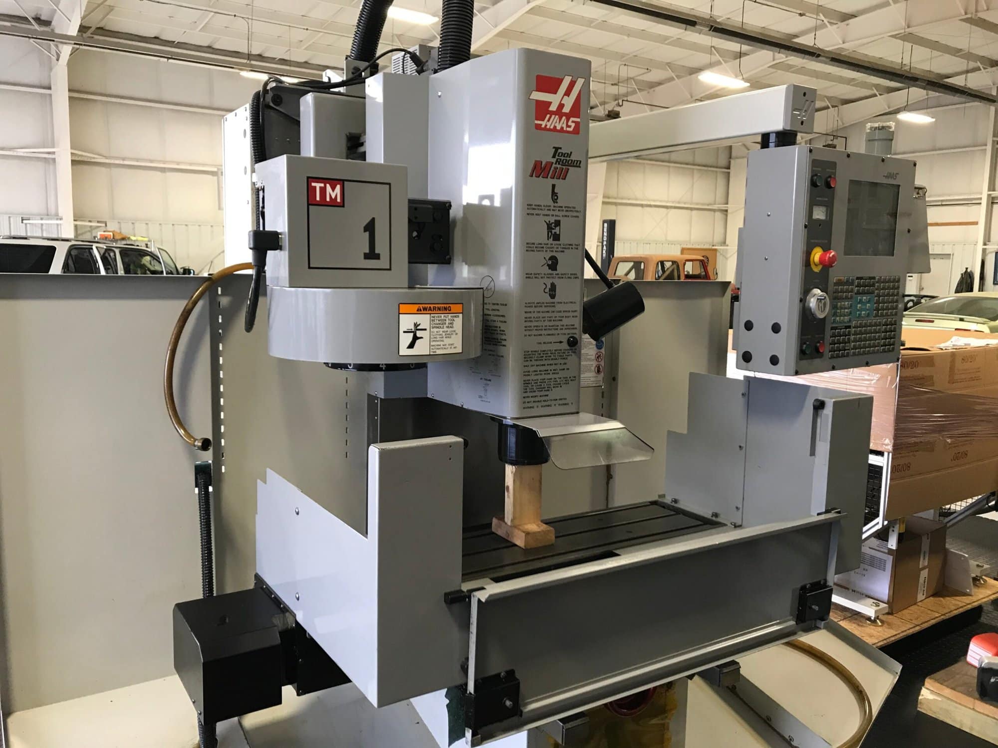 Haas TM-1 VMC, 2006 - 4th Axis Prewire, USB