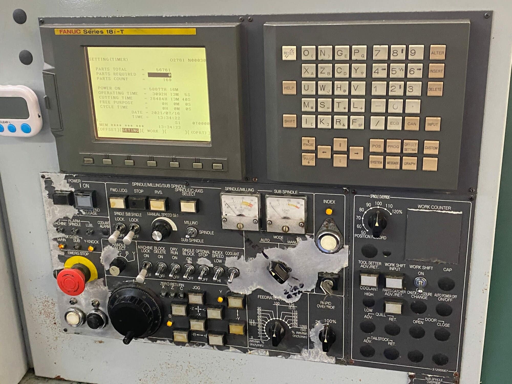 Nakamura SC250MC CNC Lathe, 2004 - Live Tooling, Sub-Spindle, Bar Feeder - Image 2