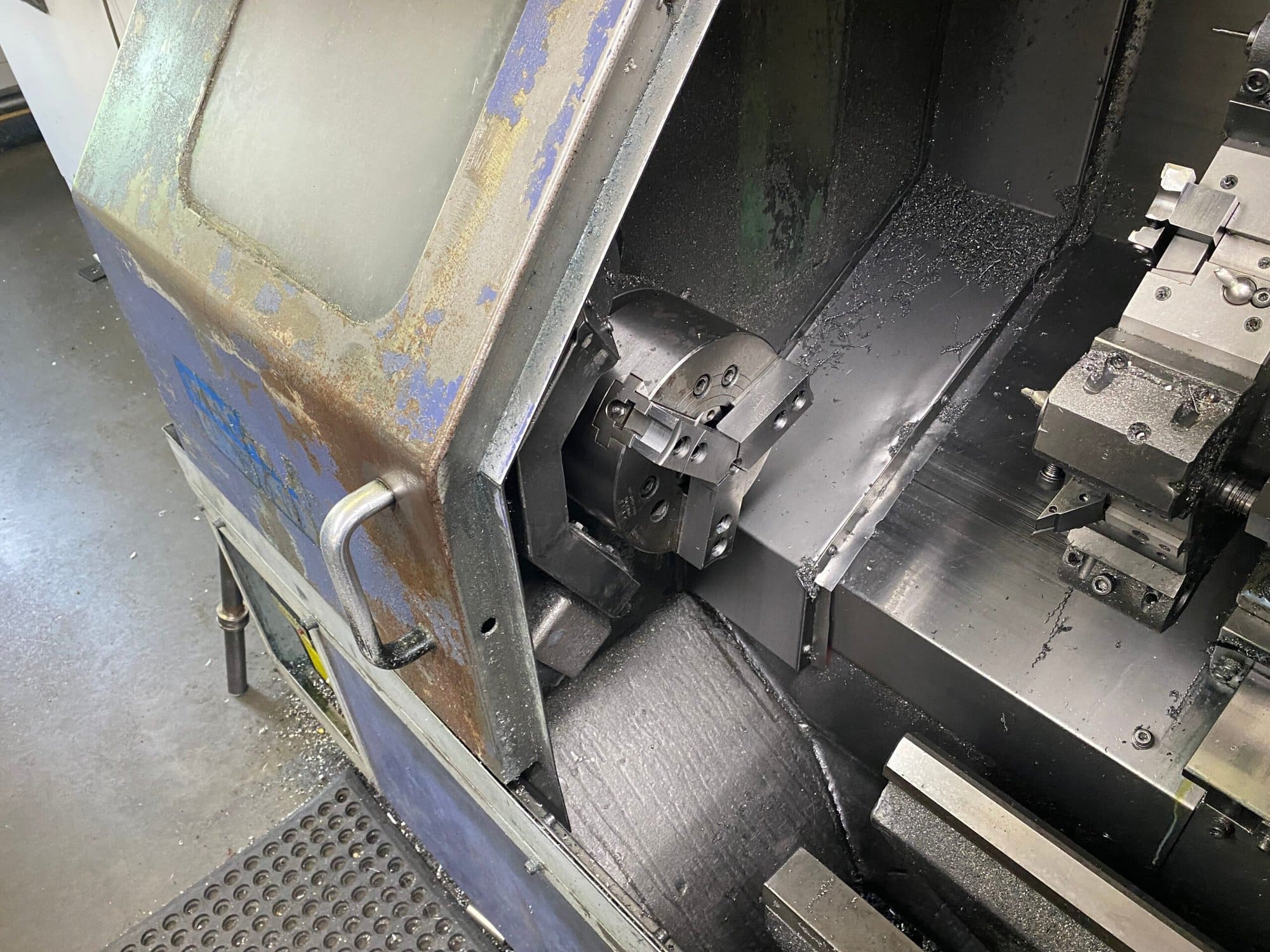 Hwacheon Hi ECO 10 CNC Lathe, 1997 - Tail Stock, Fanuc Control - Image 5