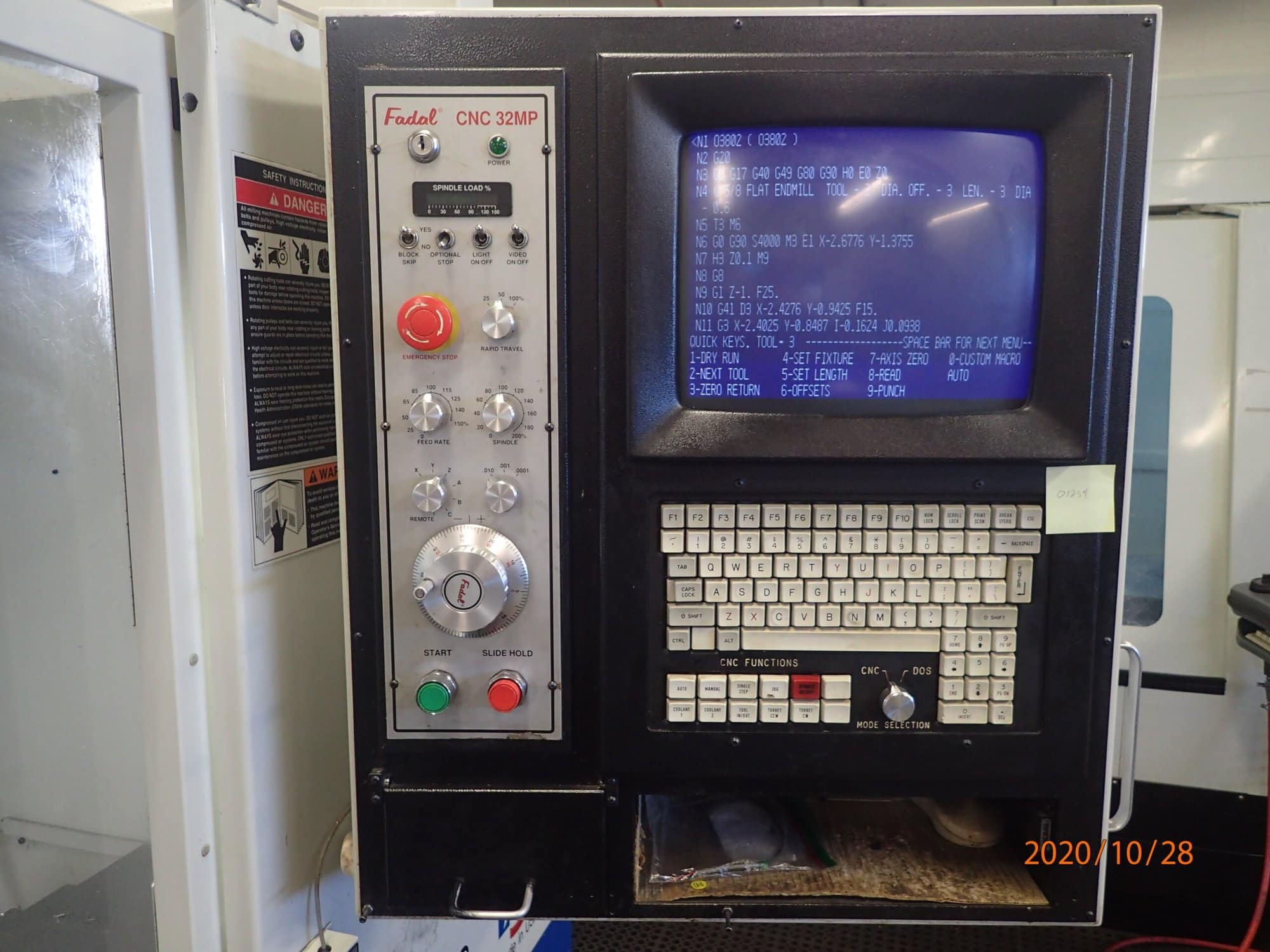 Fadal VMC 4020 AHT 1999 - Vises Included, Under Power - Image 3