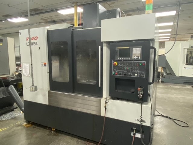 Leadwell v40 VMC, 2013 - Chip Conveyor, Low Hours, Video Available - Image 3