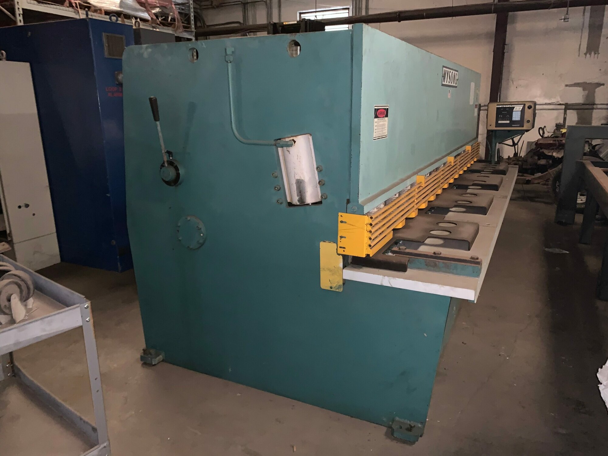 1/4" x 12' Wysong H-2512 CNC Shear, 1989 - Backgauge