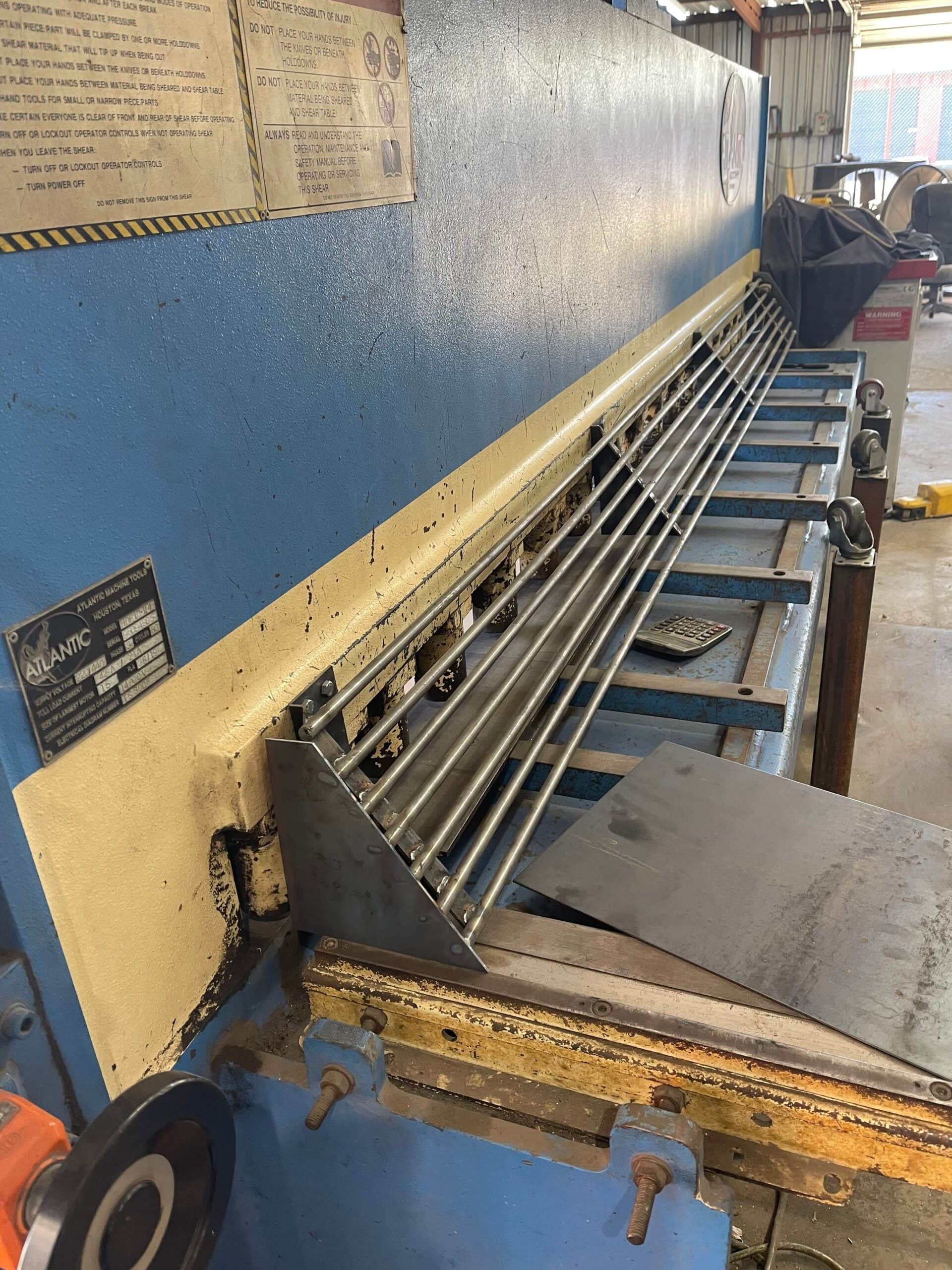 1/4" x 10' Atlantic HDE10-1/4 Shear, 1996 - Back Gauge, Squaring Arm - Image 3