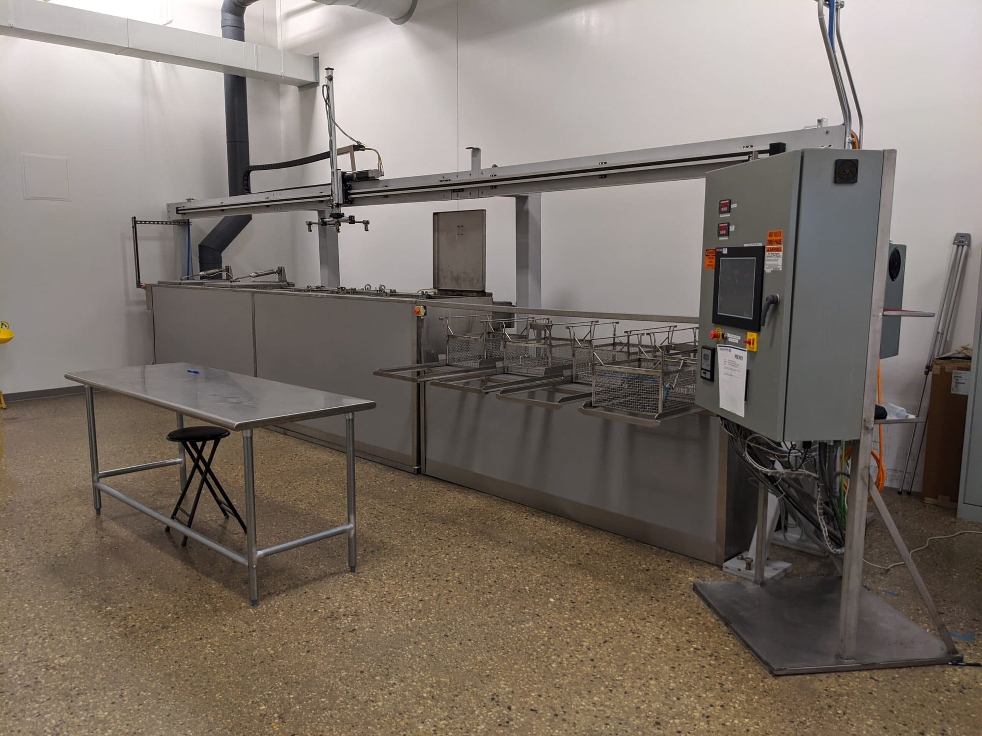 Gauthier Automated Ultrasonic Cleaner/Citric Passivation Line, 2000 - Never Used for Production