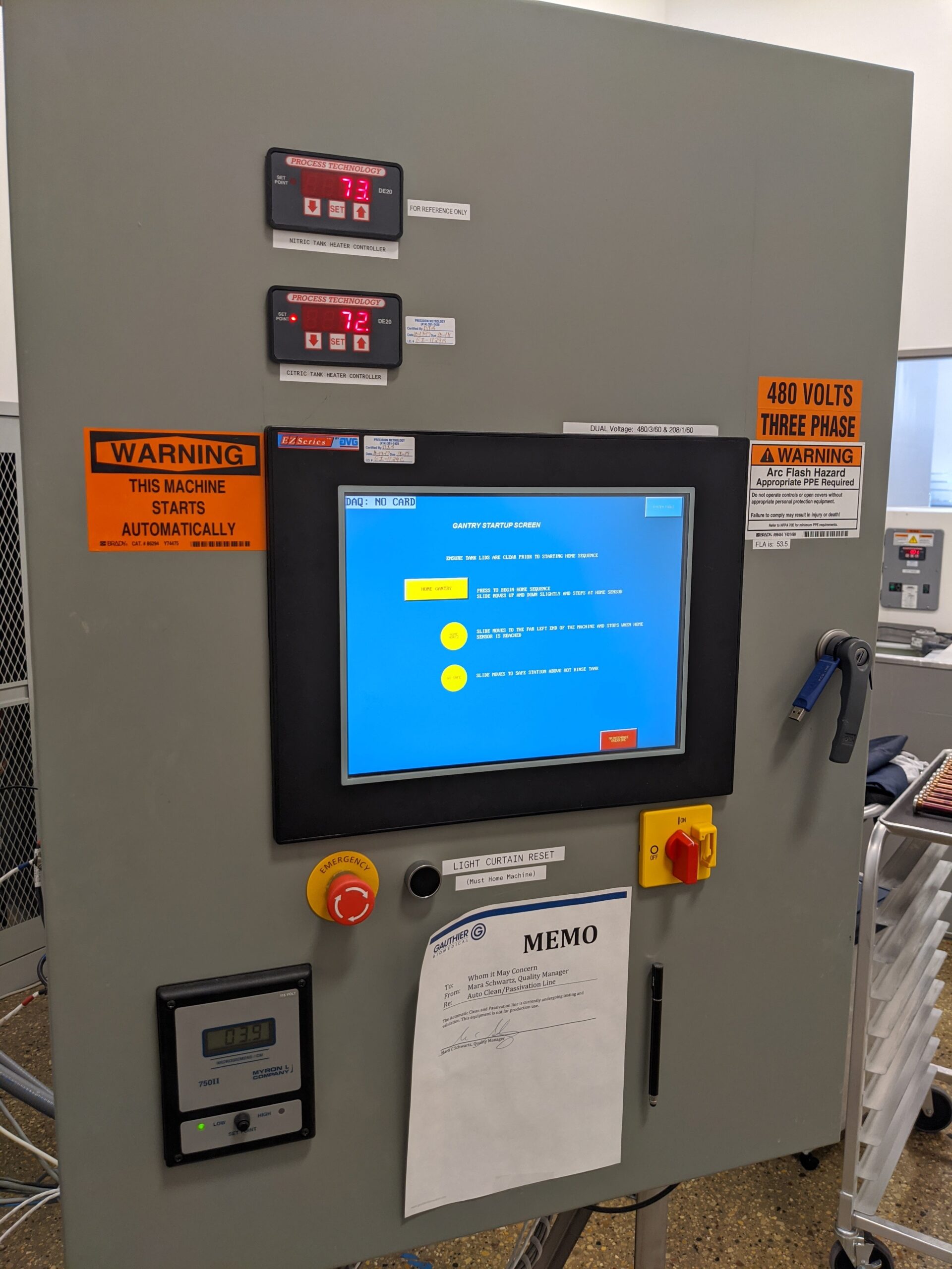 Gauthier Automated Ultrasonic Cleaner/Citric Passivation Line, 2000 - Never Used for Production - Image 2