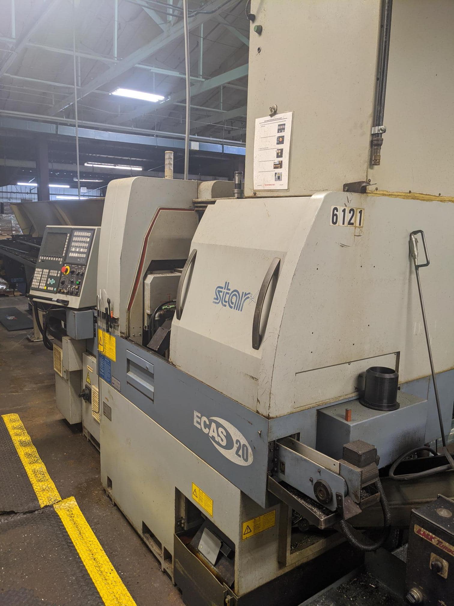 Star ECAS-20 CNC Swiss Lathe, 2008 - Live Tooling, Mist Collector, Bar Feeder.