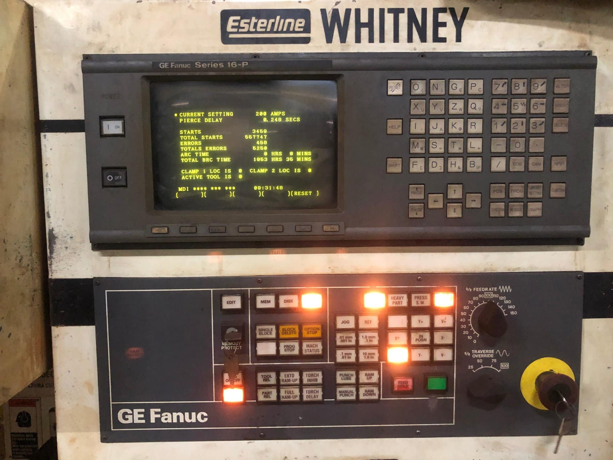 40 Ton x 100" x 60" Whitney Plasma Punch Cutting System 3400 RTC - Image 6