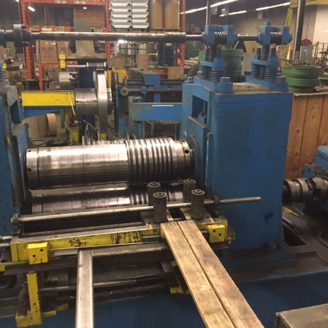 Fester 24" Slitting Line W/ Uncoiler, Slitter Assembly, Recoiler, Scrap Winder, Exit Turnstile, Tooling