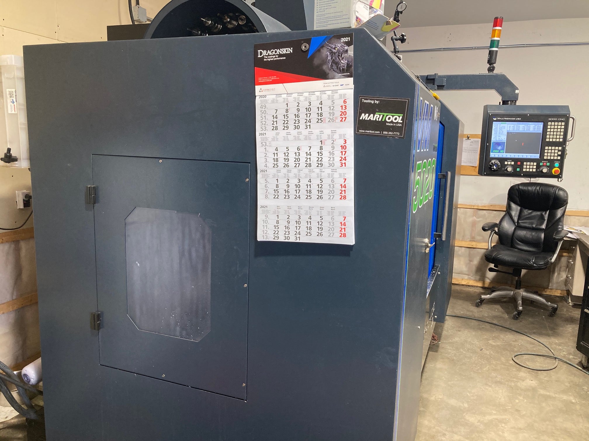 Milltronics VM5020 VMC, 2018 - Thru Spindle Coolant, Rigid Tapping, Renishaw Probing, Milltronics 9000 Control - Image 11