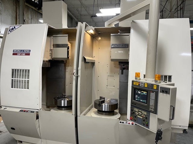 Okuma Howa 2SP-V80 Vertical Turret Lathe, (Rebuilt 2021) - Fanuc 18T, 24" Samchully Chucks (2), Chip Conveyors (2) - Image 2