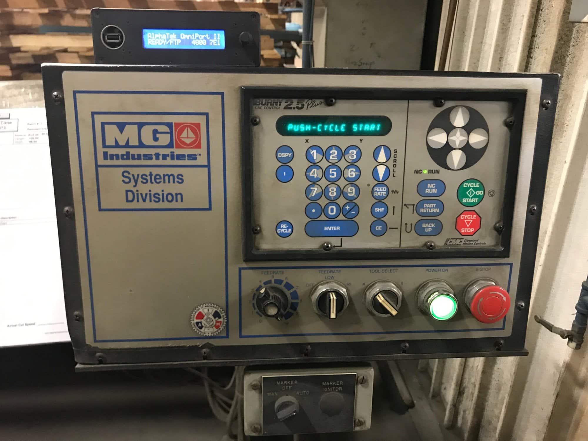 MG Industries SE1006 6’ x 14’ Plasma Cutting Table, 1994, CNC, Thermal Dynamics Plasma Source, Burny 2.5 CNC Control - Image 5