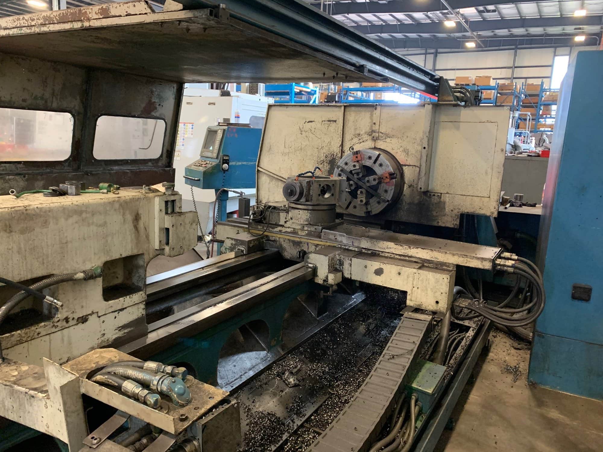 Lodge & Shipley PFT 40, 33 x 168 Large Bore CNC Lathe, 1976 - Fanuc Control - Image 2