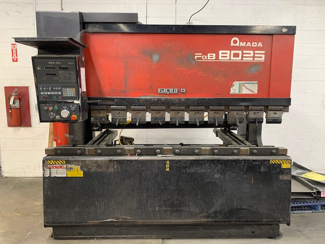 88 Ton x 8' Amada FBD8025 CNC Press Brake, 1992 - 3 Axis, Tooling Included - Image 9
