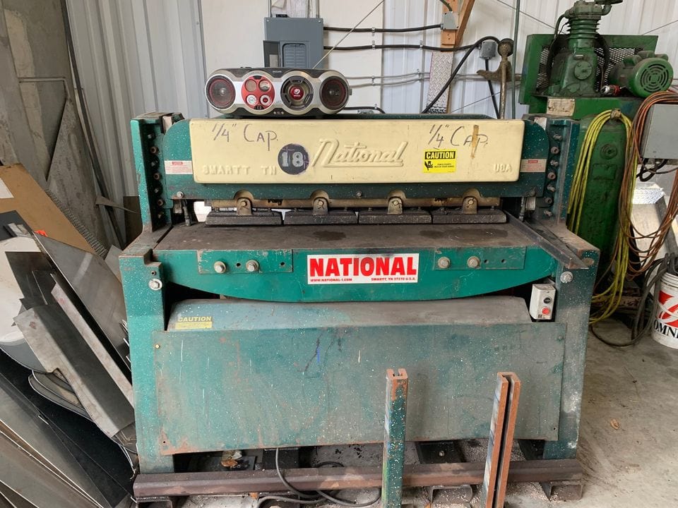 1/4” X 4’ National NH4825 Hydraulic Shear - Single Phase, Backgauge