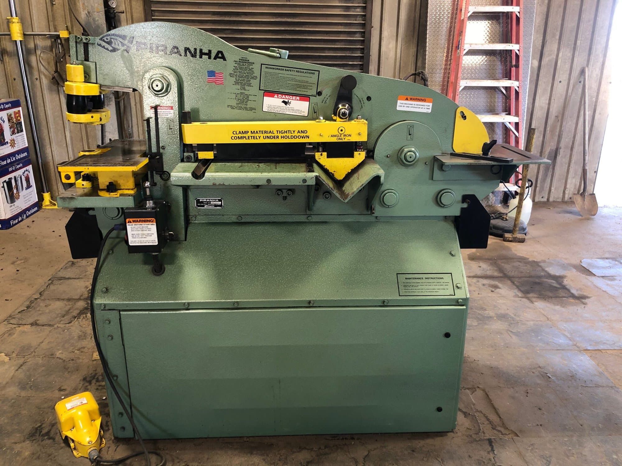 65 Ton Piranha P-65 Ironworker, 2018 - Tooling Included, 6' Backgauge - Image 2