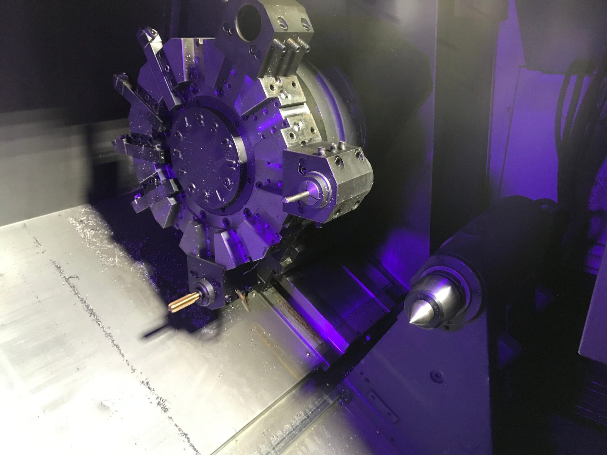 Doosan Puma 2600 CNC Lathe, 2013 - Tailstock, Chip Conveyor, Tool Setter - Image 9