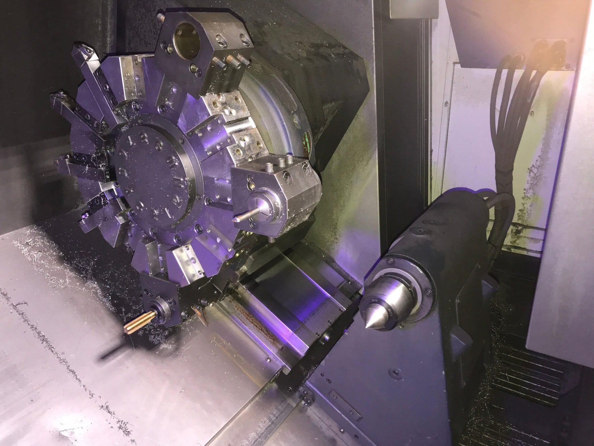 Doosan Puma 2600 CNC Lathe, 2013 - Tailstock, Chip Conveyor, Tool Setter - Image 8