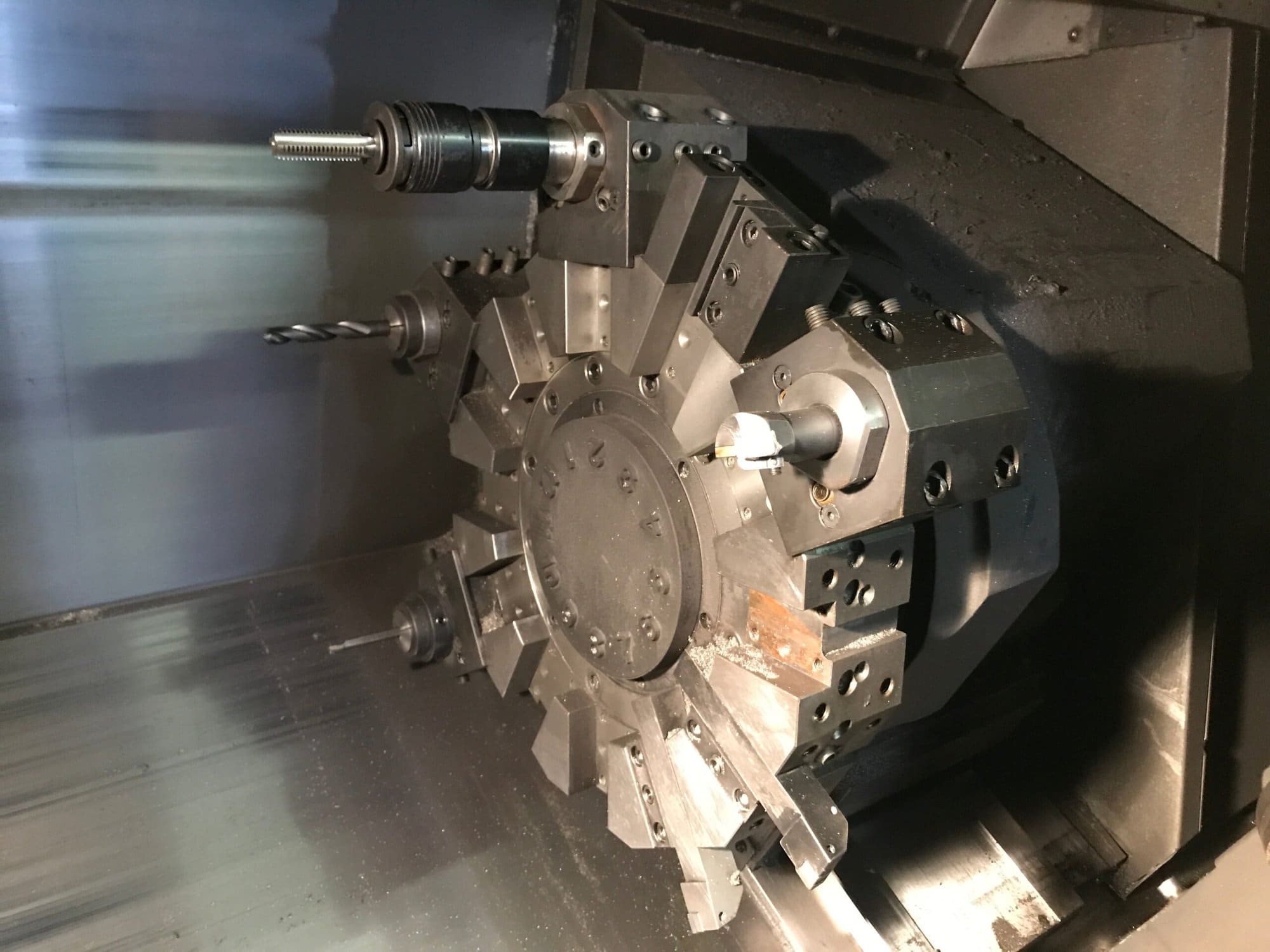 Doosan Puma 2600 CNC Lathe, 2011 - Tailstock, 12" Chuck - Image 8