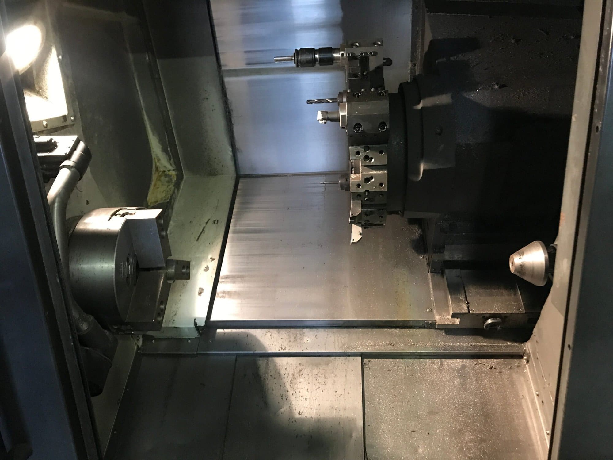 Doosan Puma 2600 CNC Lathe, 2011 - Tailstock, 12" Chuck - Image 6
