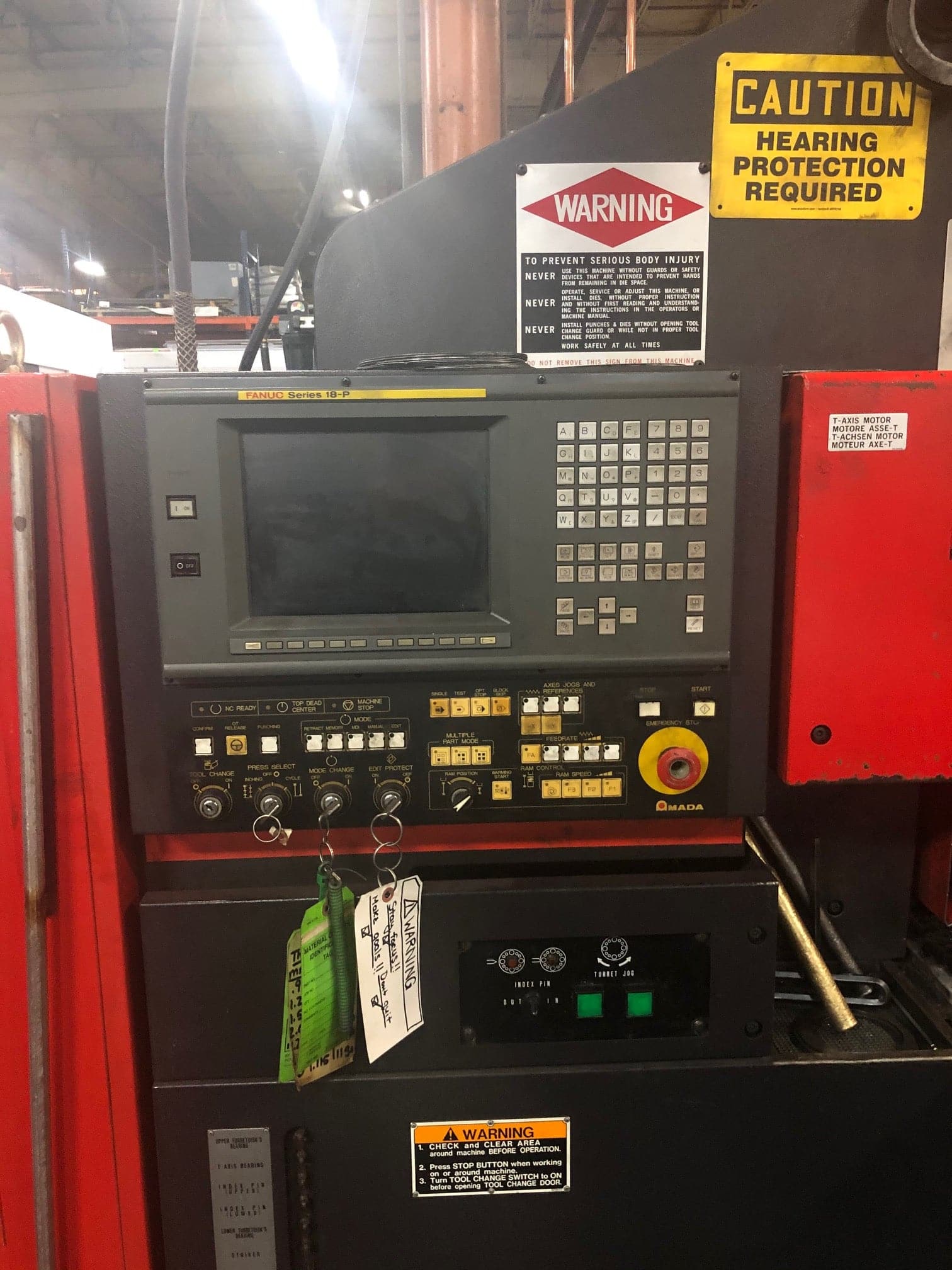 33 Ton Amada Vipros 358 King II CNC Turret Punch, 2000- Fanuc 18-P Control - Image 2