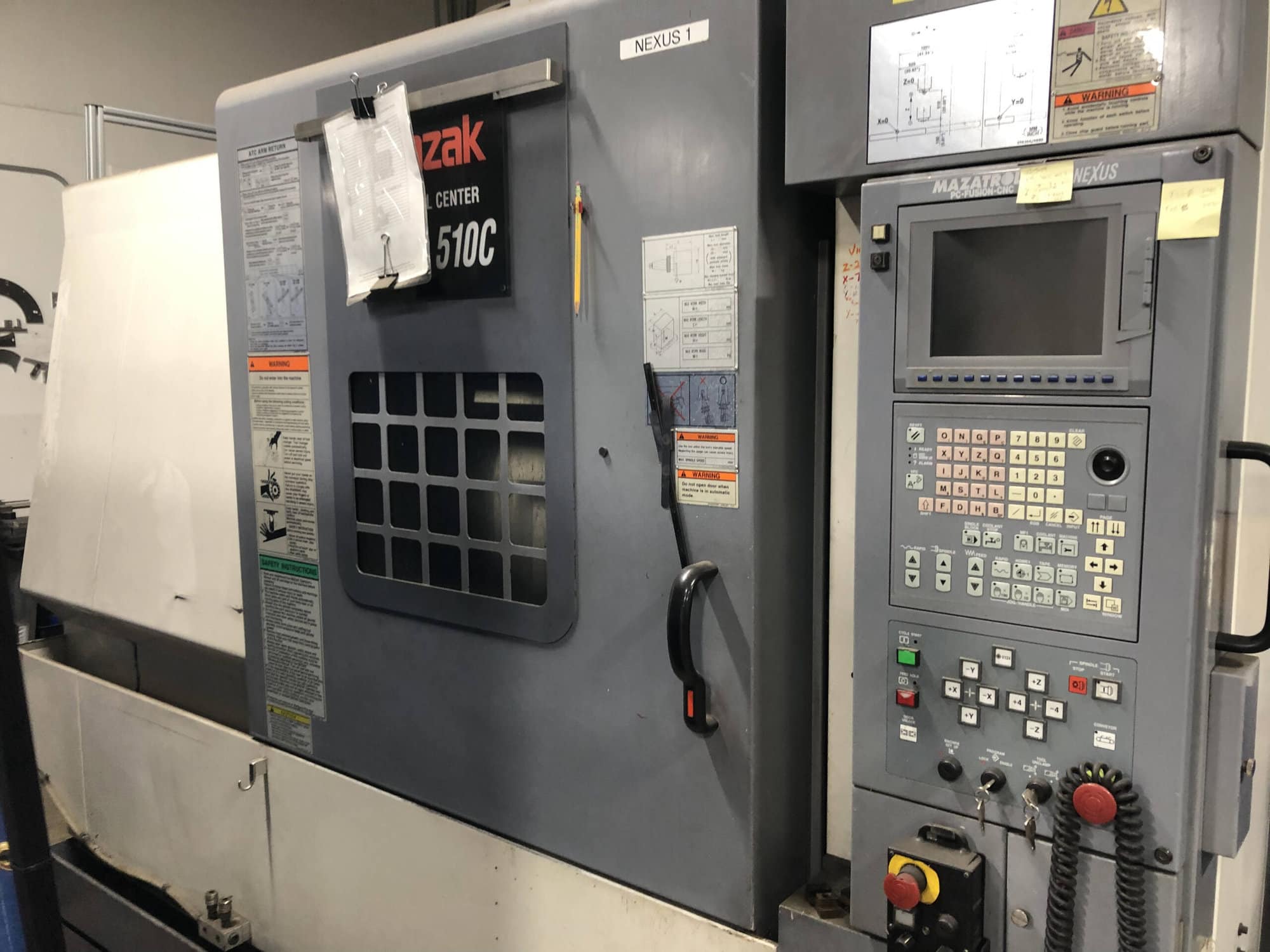 Mazak Nexus VCN-510C VMC, 2002 - 12,000RPM, Thru Spindle Coolant, Rigid Tapping, Tool Touch Probe - Image 2