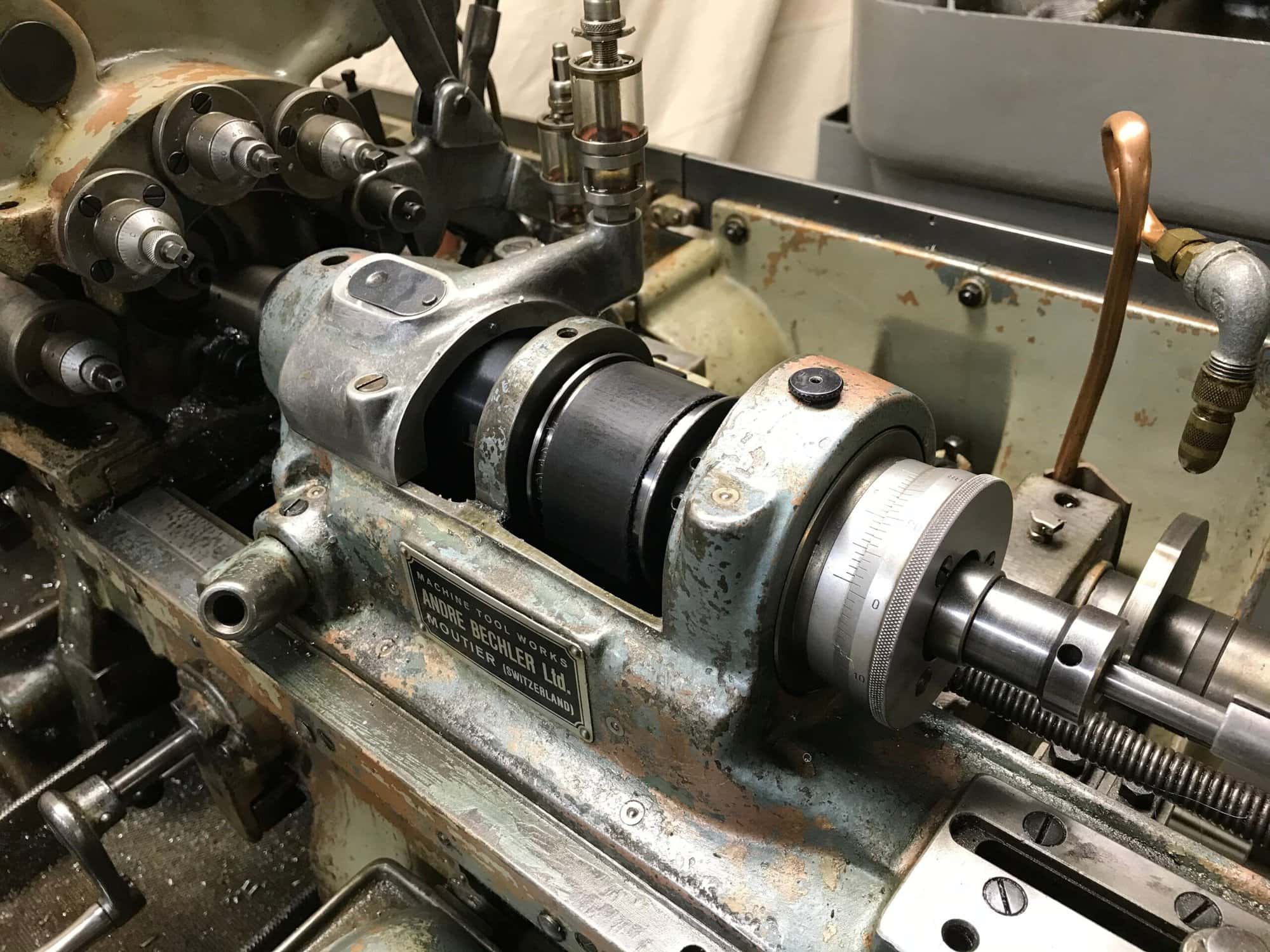Bechler AS-10 Swiss Screw Machine, 1968- 3 Spindle Drilling Attachment - Image 4