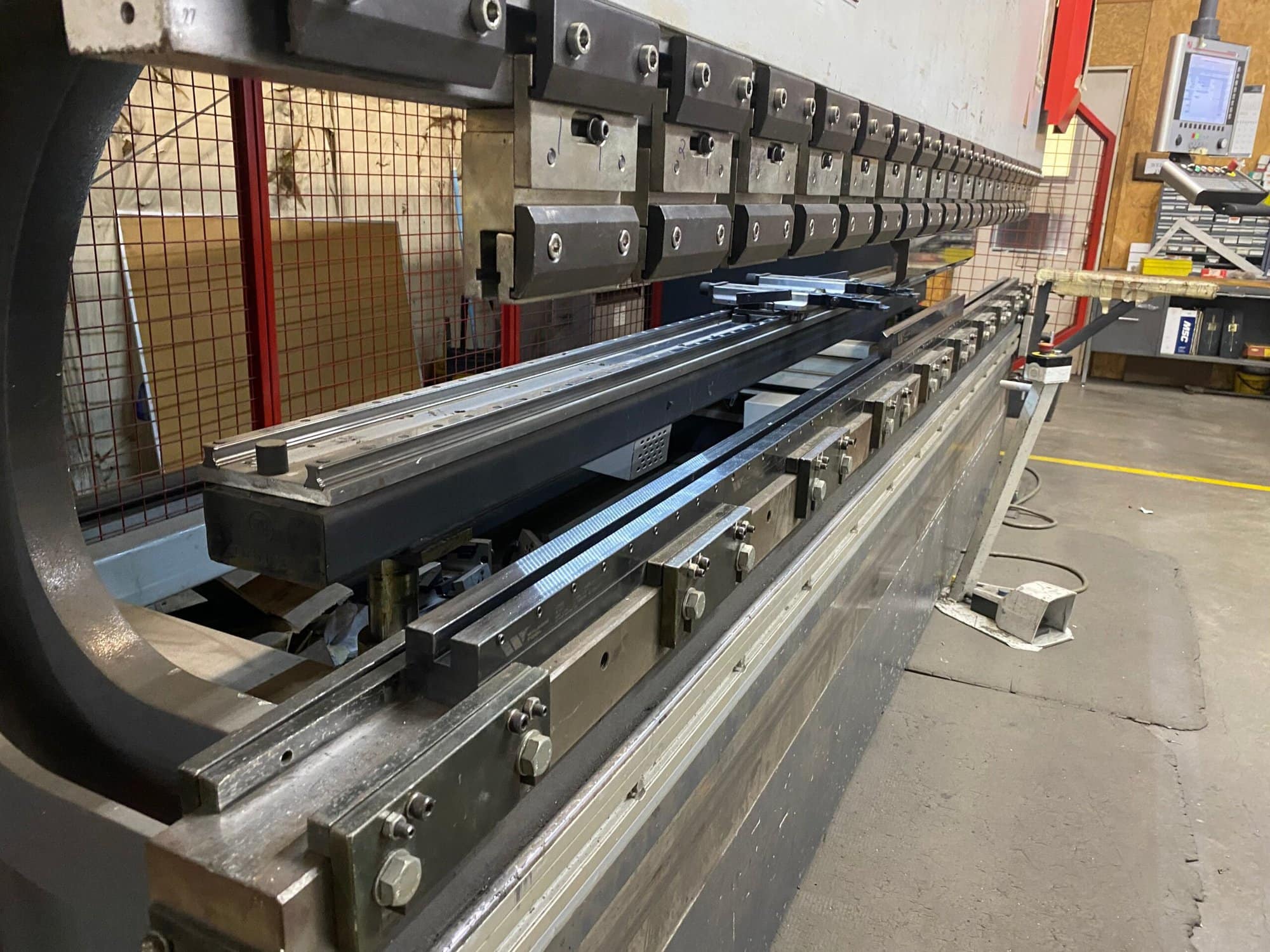 180 Ton X 13' Mitsubishi Dener Diamond Elite 16040 CNC Press Brake, 2012- X, R Axis Back Gauge, Lots of Tooling - Image 4