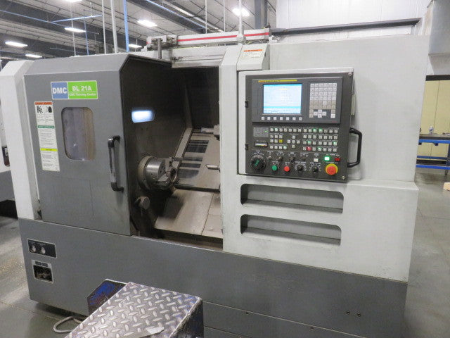 DMC DL21A CNC Lathe, 2015 - Tailstock, Fanuc Control, Chip Conveyor, Under Power - Image 2