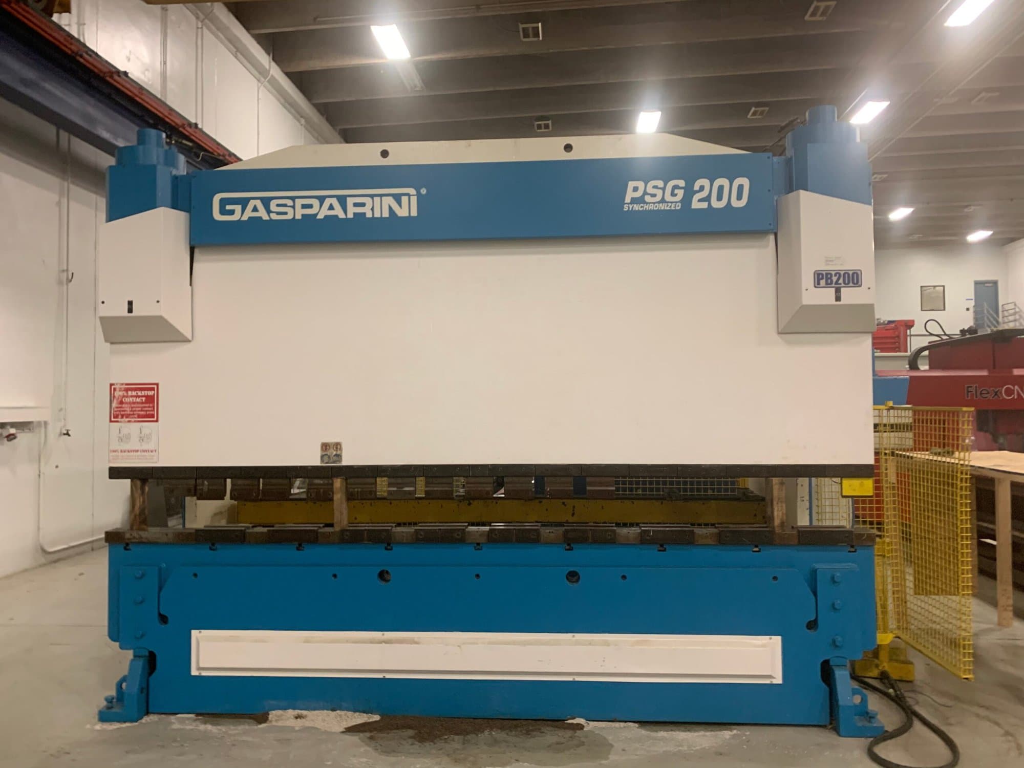 200 Ton x 13' Gasparini PSG-200-4000 CNC Press Brake, 2000 - 3 Axis Backgauge, American Tooling, Delem DA 65 - Image 2
