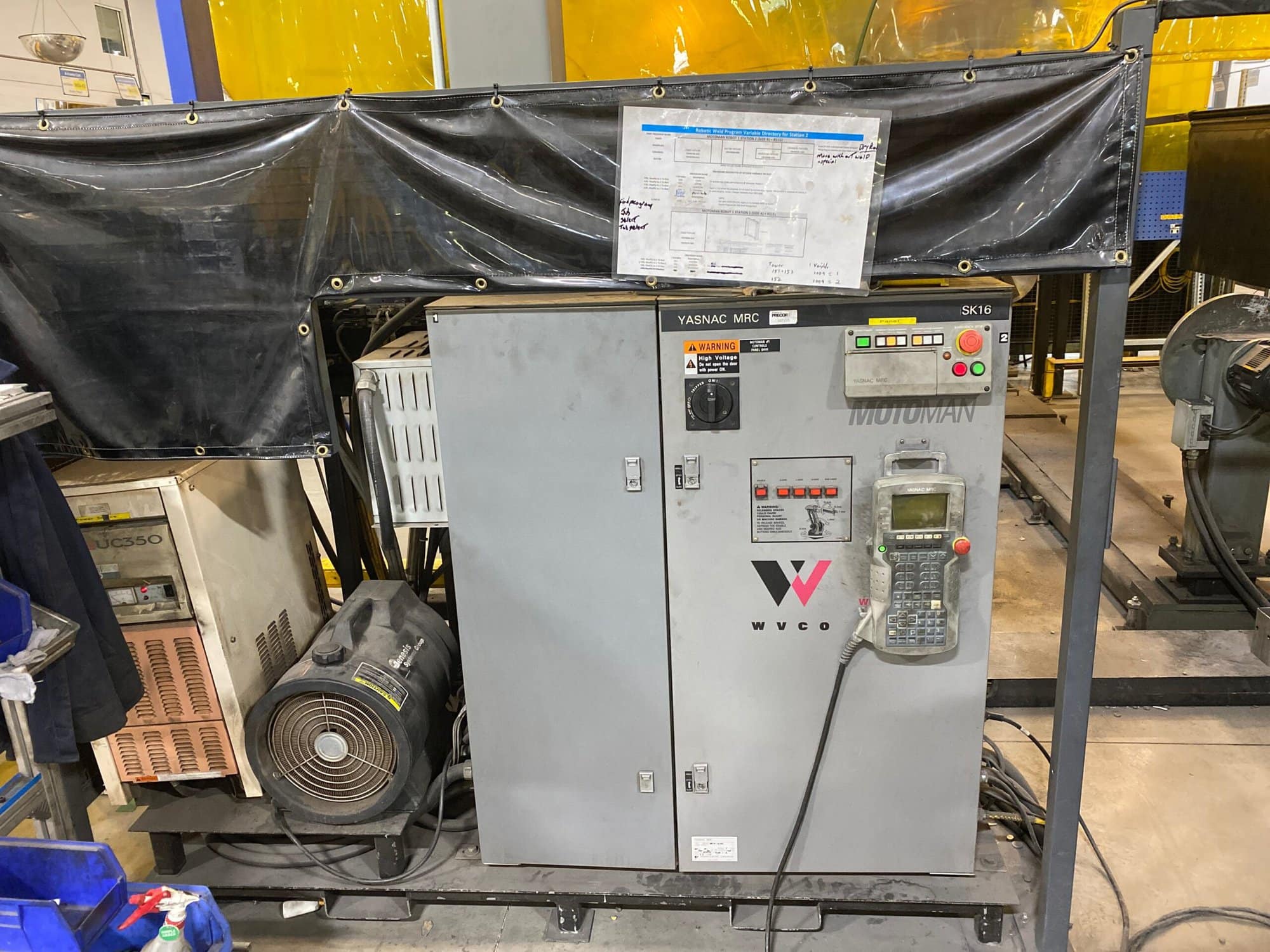 Yaskawa Motoman MRC TYPE ERCR-SK16-MA00 Welding Robot, 1998 - Dual Tables, Sensarc UC350 Welder (2) - Image 12