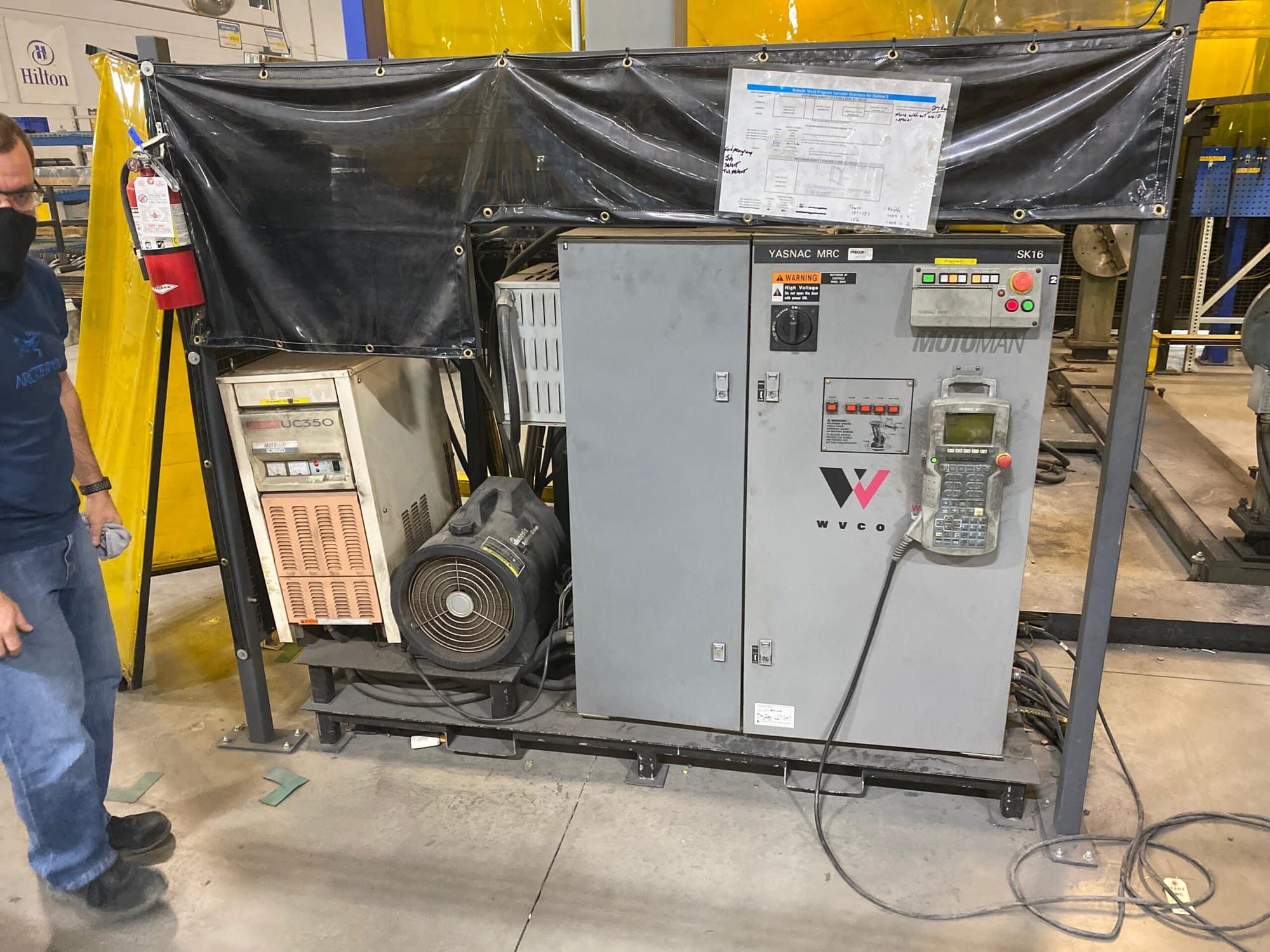 Yaskawa Motoman MRC TYPE ERCR-SK16-MA00 Welding Robot, 1998 - Dual Tables, Sensarc UC350 Welder (2) - Image 11